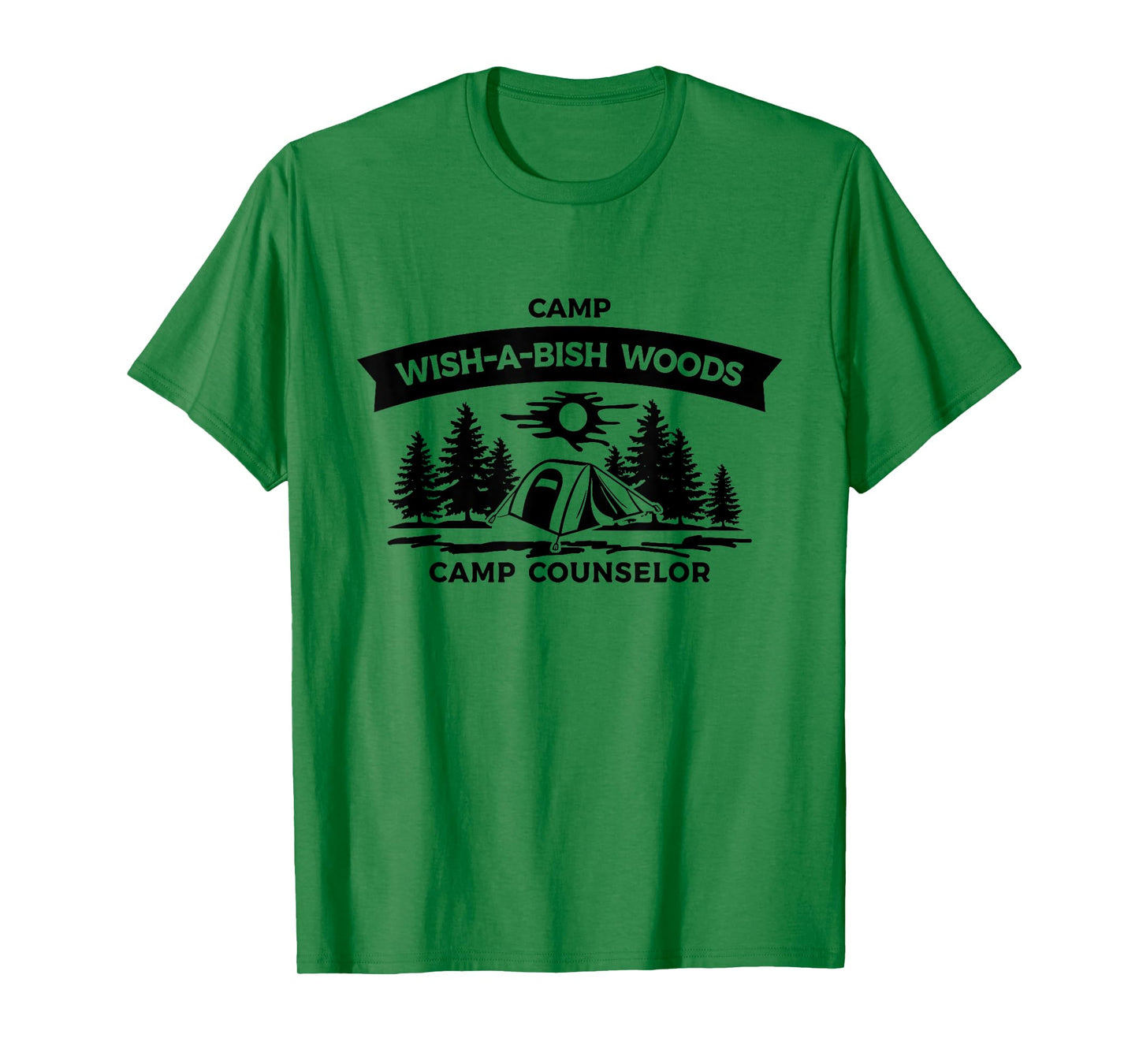 Camp Wish A Bish Woods Camp Counselor Camping Hiking Lovers T-Shirt
