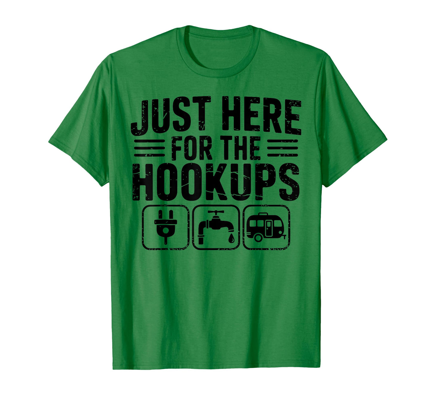 Just Here for the Hookups Funny Camping Rv Camper Motorhome T-Shirt