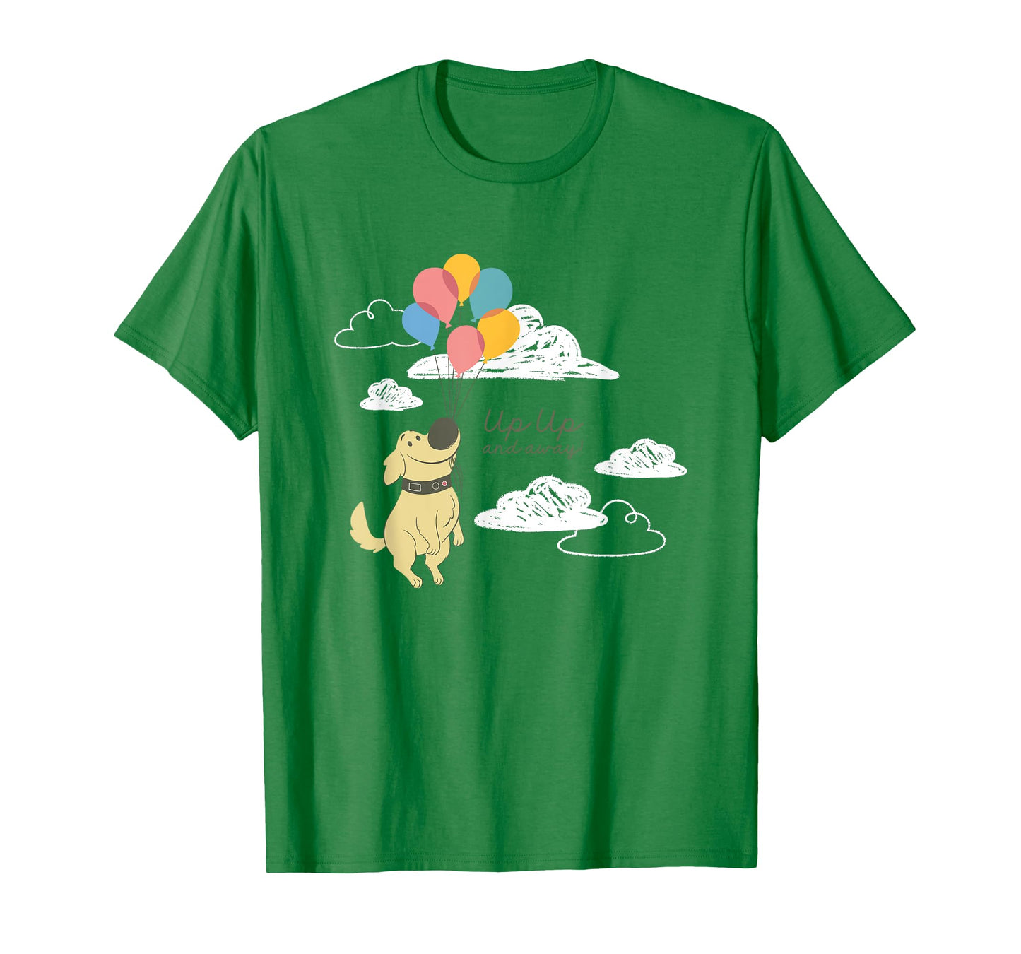 Disney Pixar Up Cute Dug Up Up And Away! Big Chest Logo T-Shirt