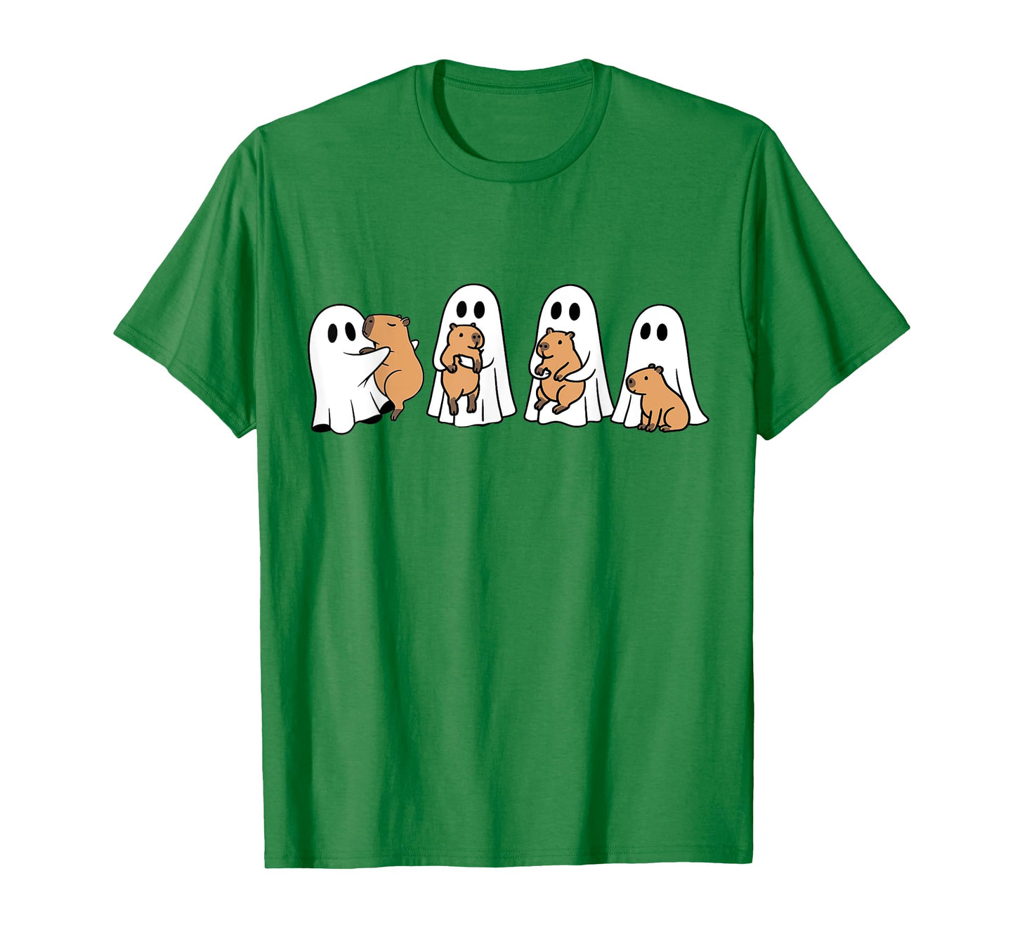 Ghost Halloween Capybara Lovers Spooky Season Fall Capy T-Shirt
