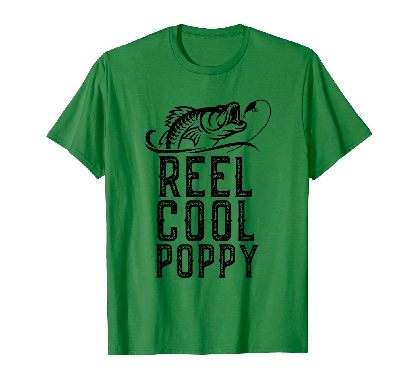 Reel Cool Poppy Fishing Fisherman Funny Grandpa Retro T-Shirt