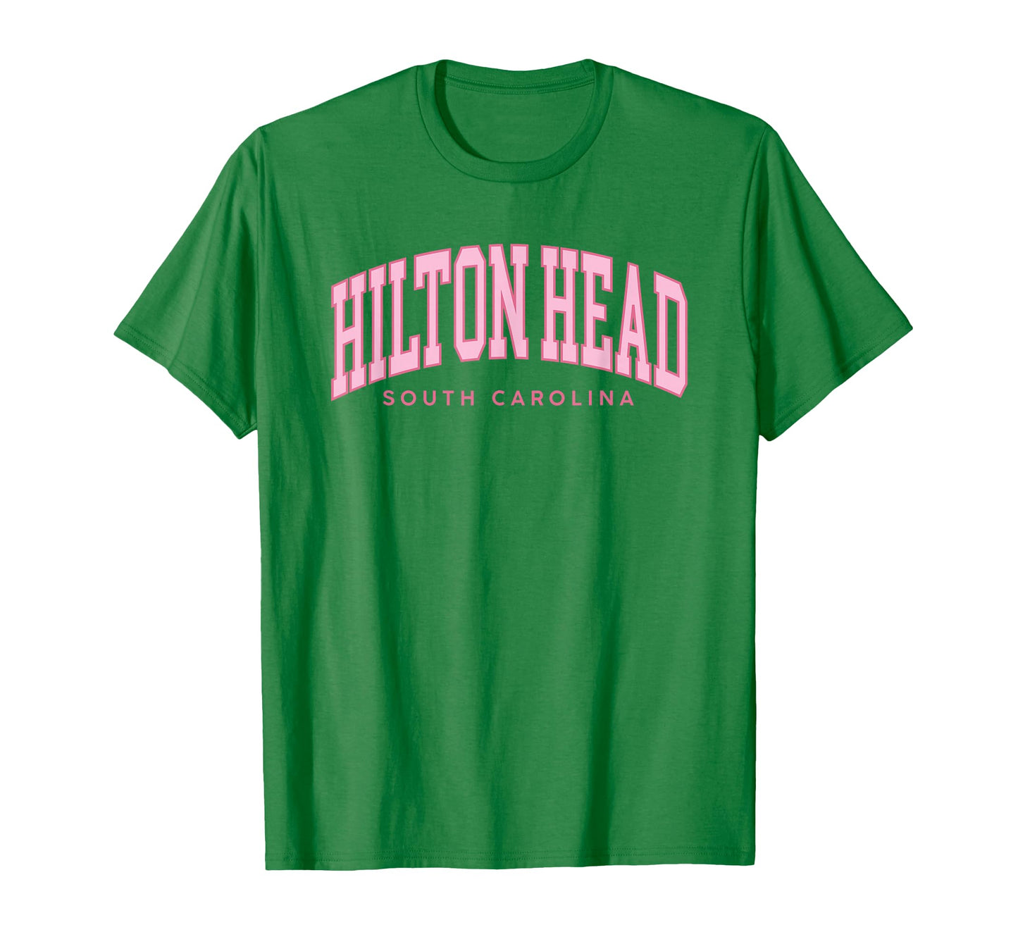 Hilton Head South Carolina Pink Retro Preppy Throwback Girls T-Shirt