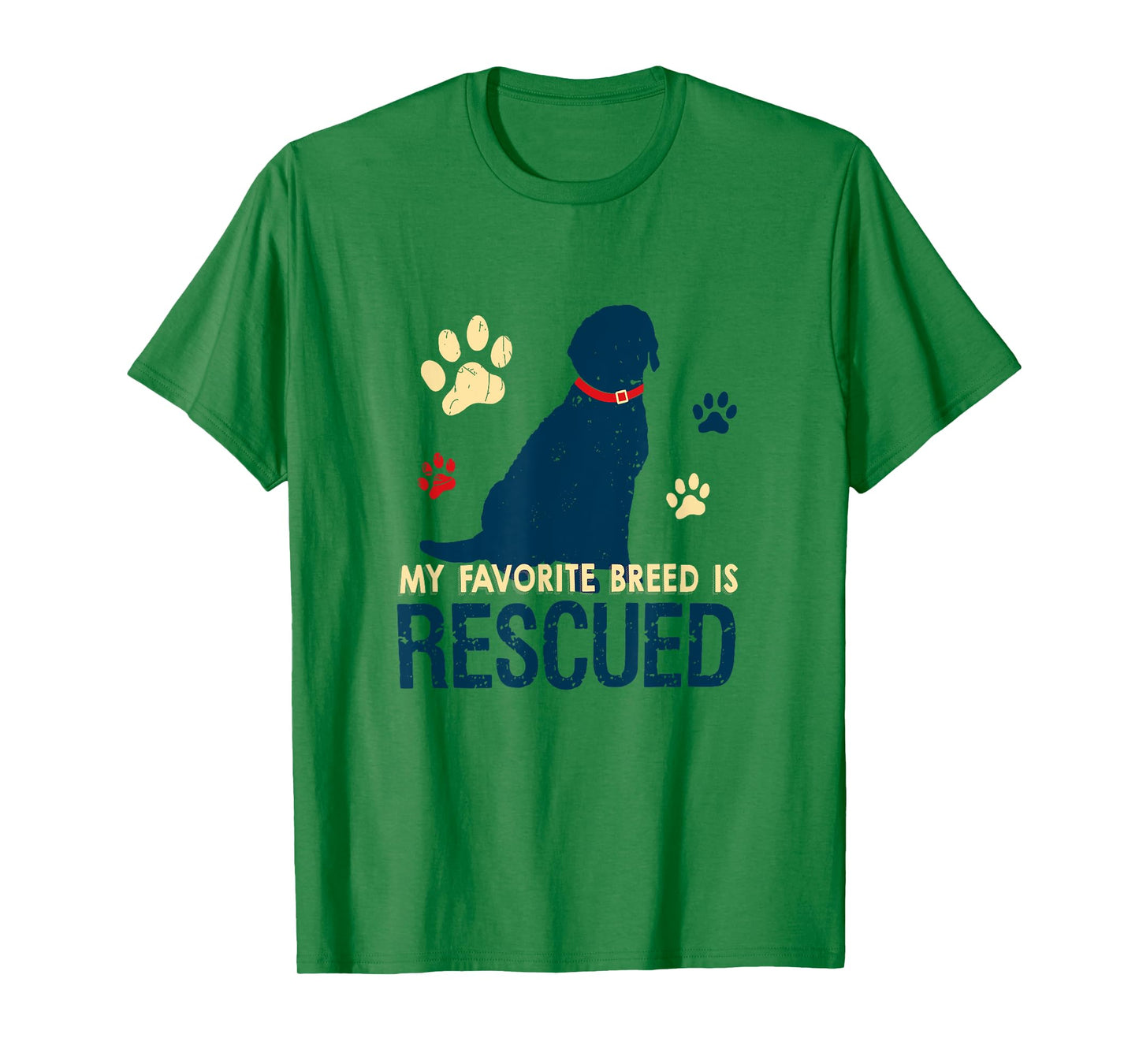 My Favorite Breed is Rescued Dog Lovers Unisex Men Women T-Shirt