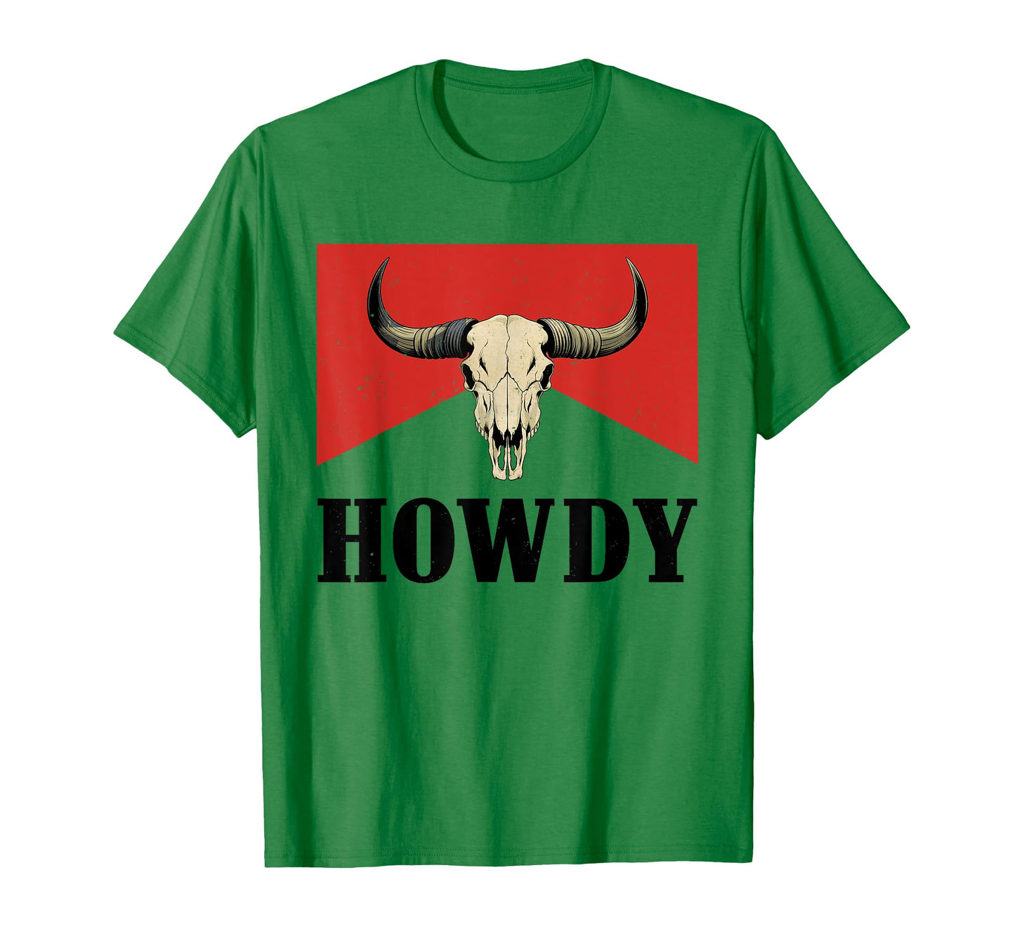 Country Graphic Bull Skull Cowboy Western Howdy Name Vintage T-Shirt