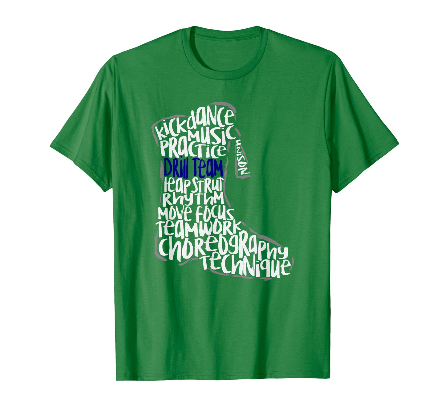 Drill Team Marching Band Word Cloud Art T-Shirt