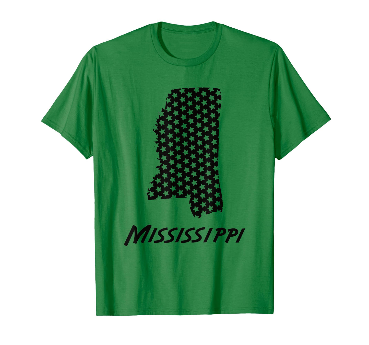 Mississippi USA State Outline Stars Vintage Retro Design T-Shirt