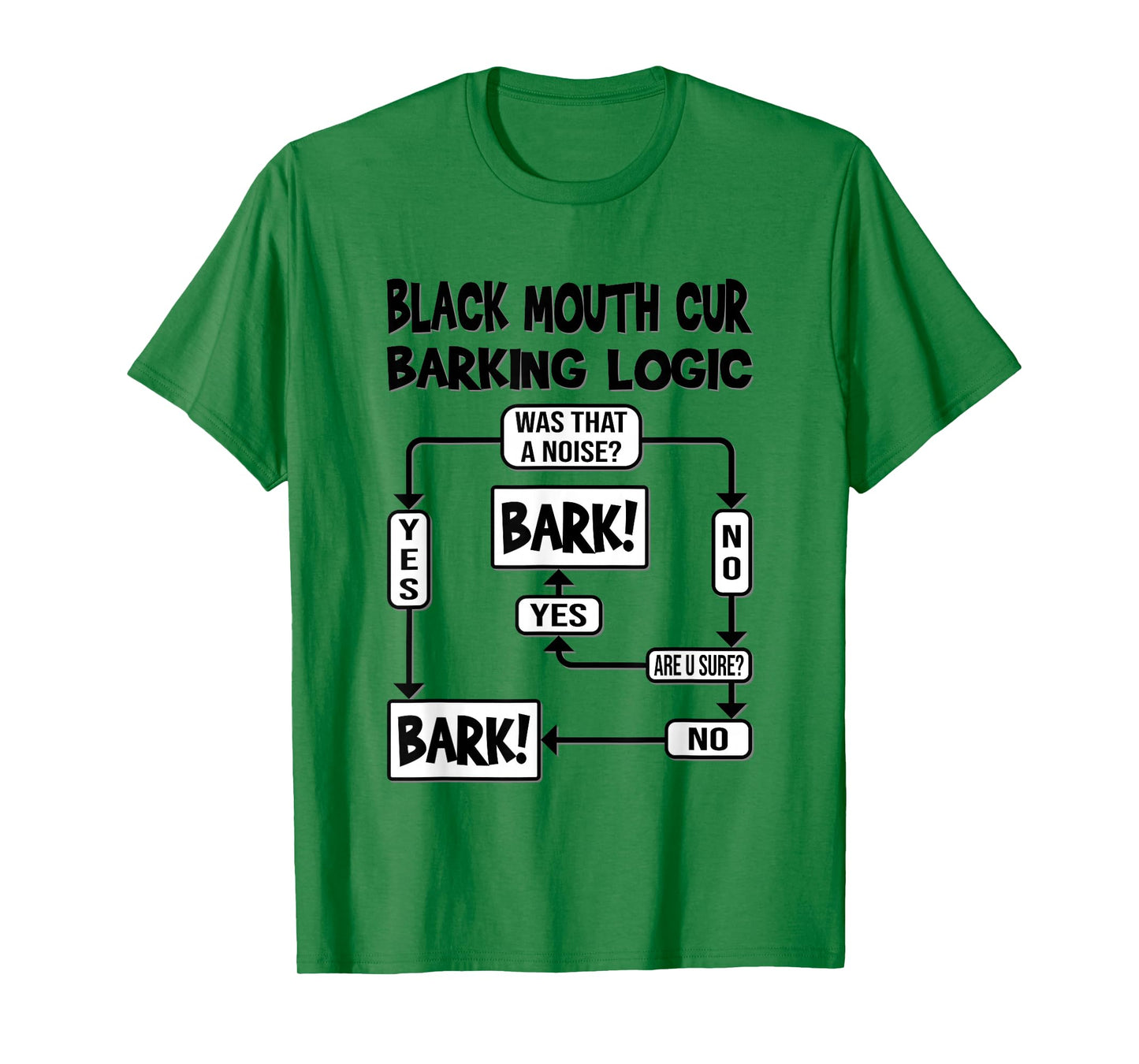 Dog Barking Logic, funny dog gift, Funny Black Mouth Cur T-Shirt for Men Women Girls Kids