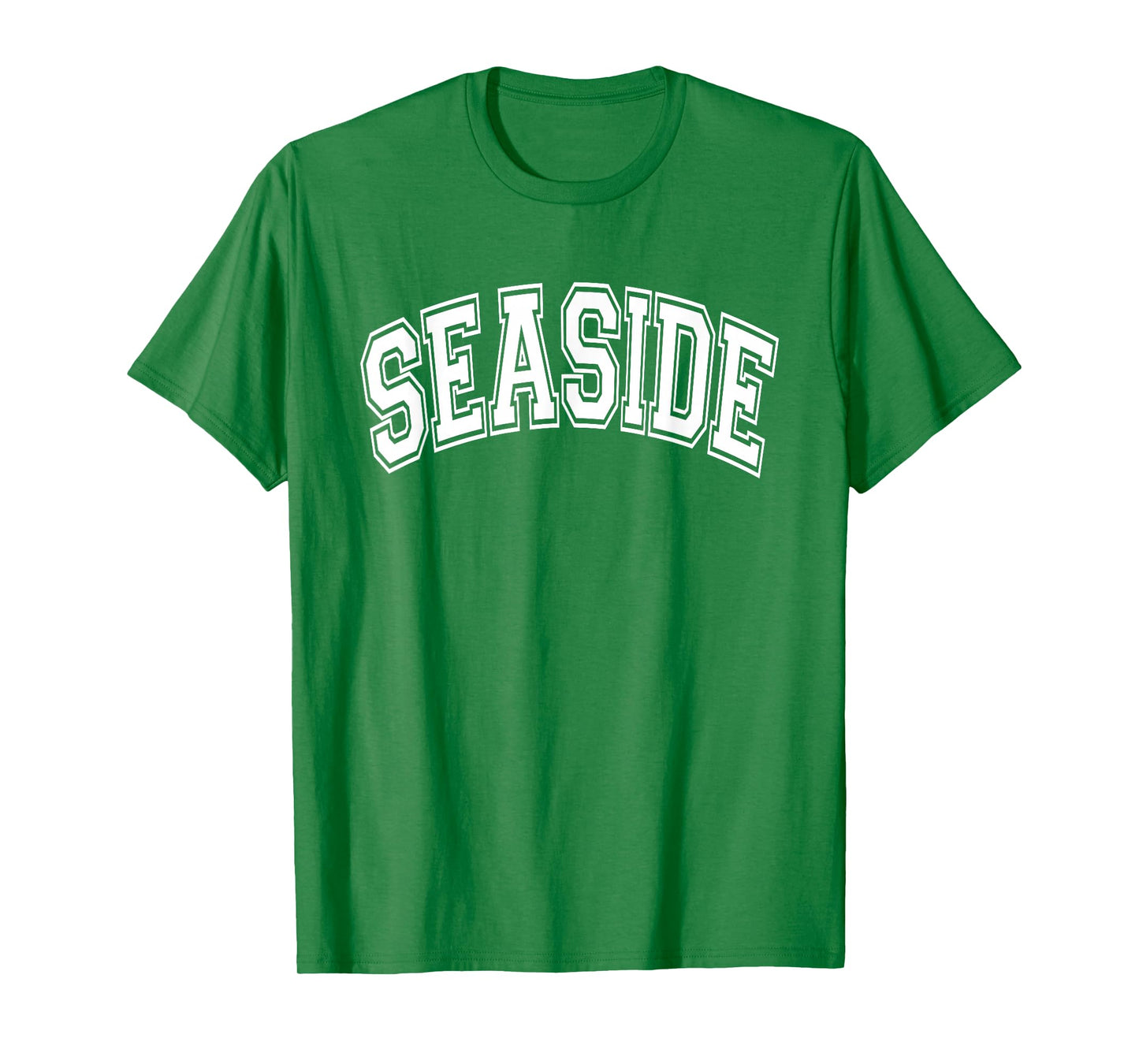 Seaside Arched Style Text Pink with White Print T-Shirt