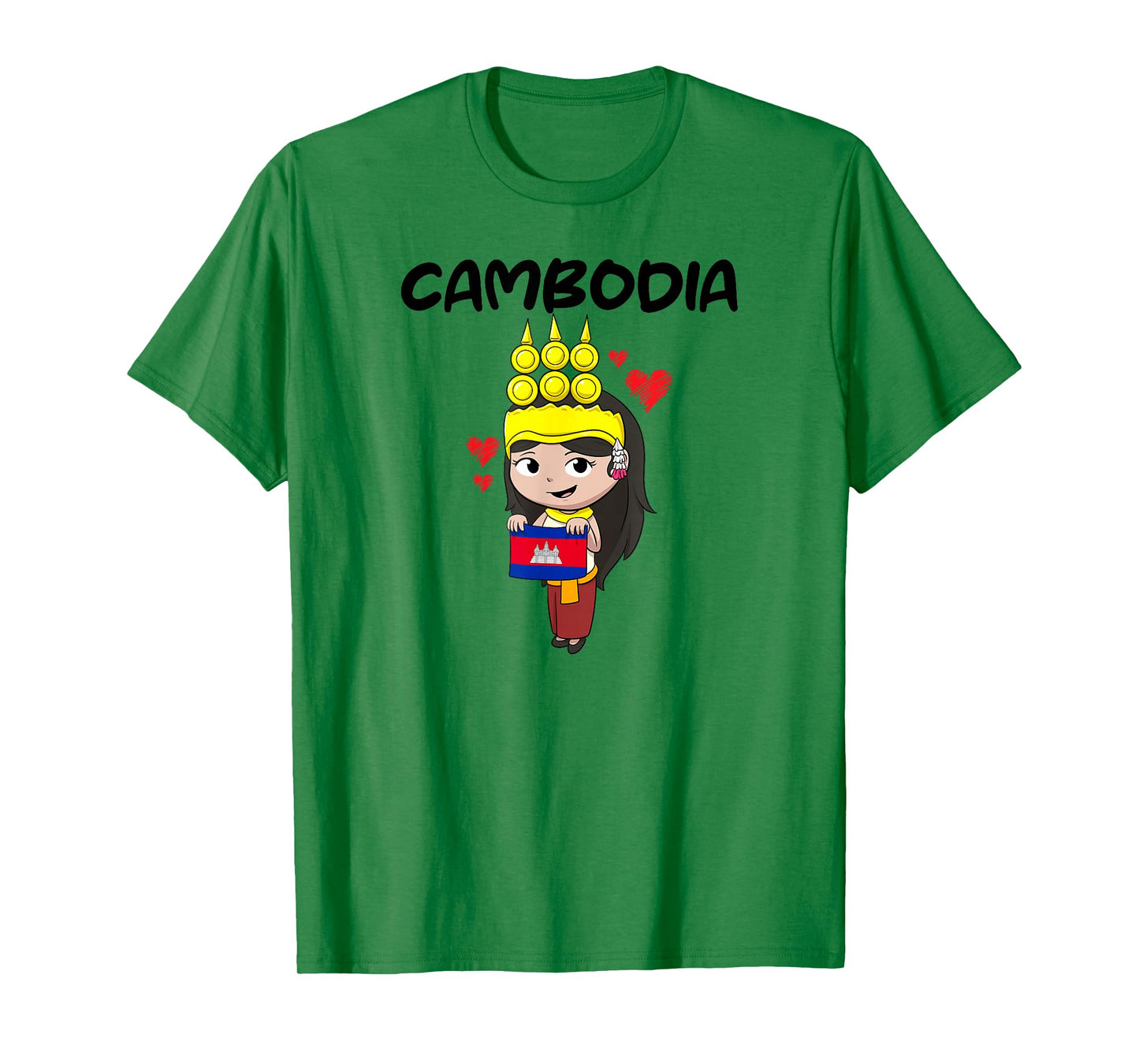 Cambodia Cambodian Khmer Apsara Traditional Dance Flag T-Shirt