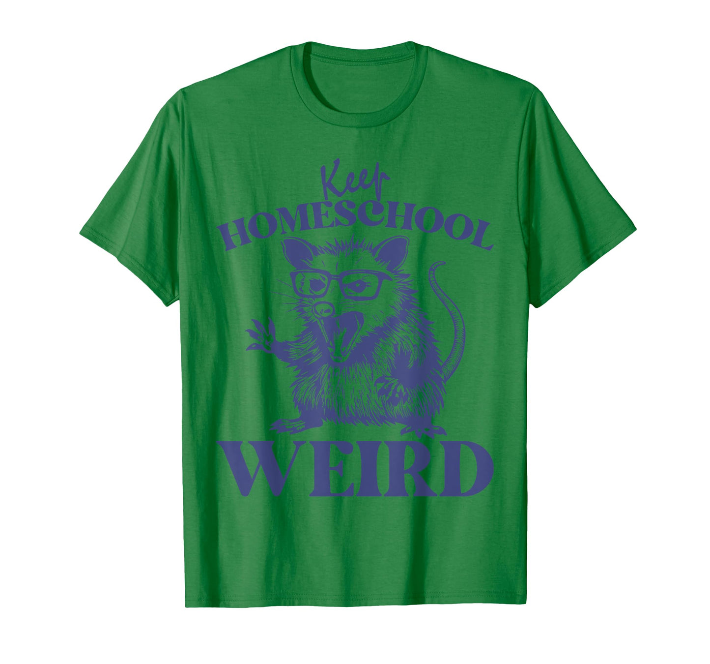 Keep Homeschool Weird Funny Retro Homeschool Mom Opossum T-Shirt