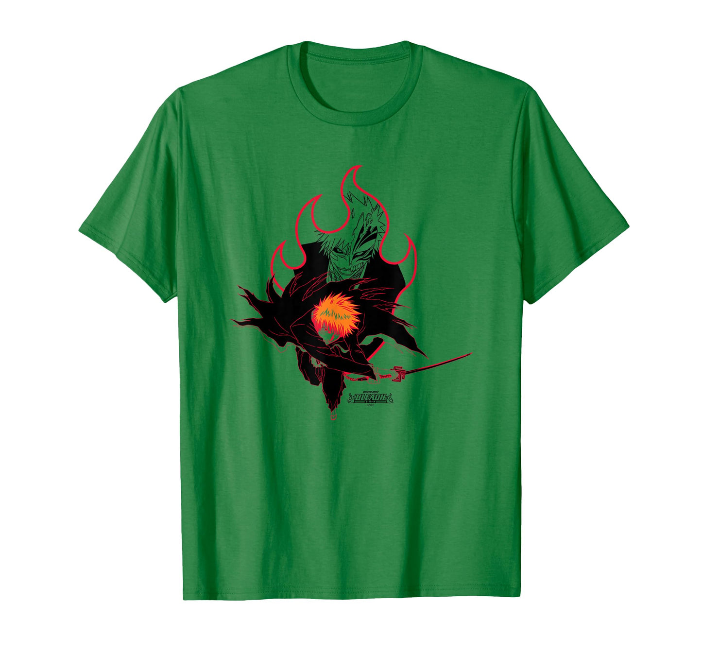 Bleach Ichigo Flame Outline Hallow Transform Anime T-Shirt