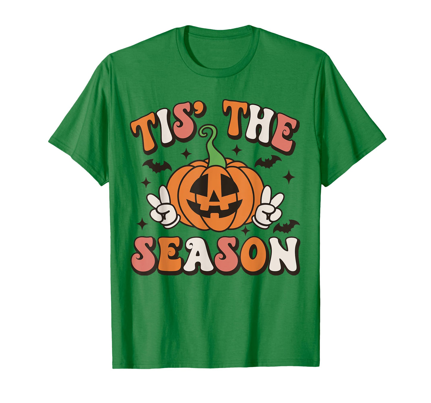 Tis The Season Retro Pumpkin Halloween Fall Men Women Kids T-Shirt