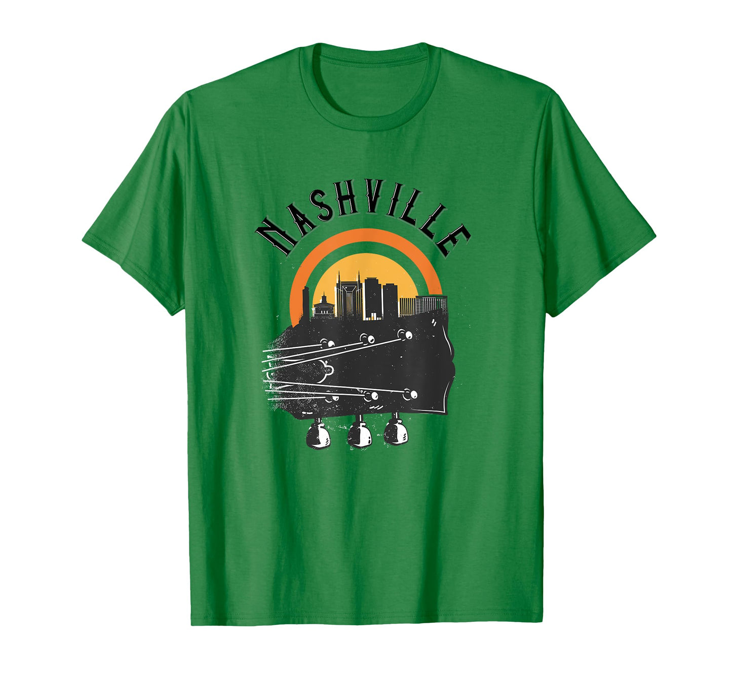 Nashville Cute / Love Country Music Guitar City Skyline T-Shirt