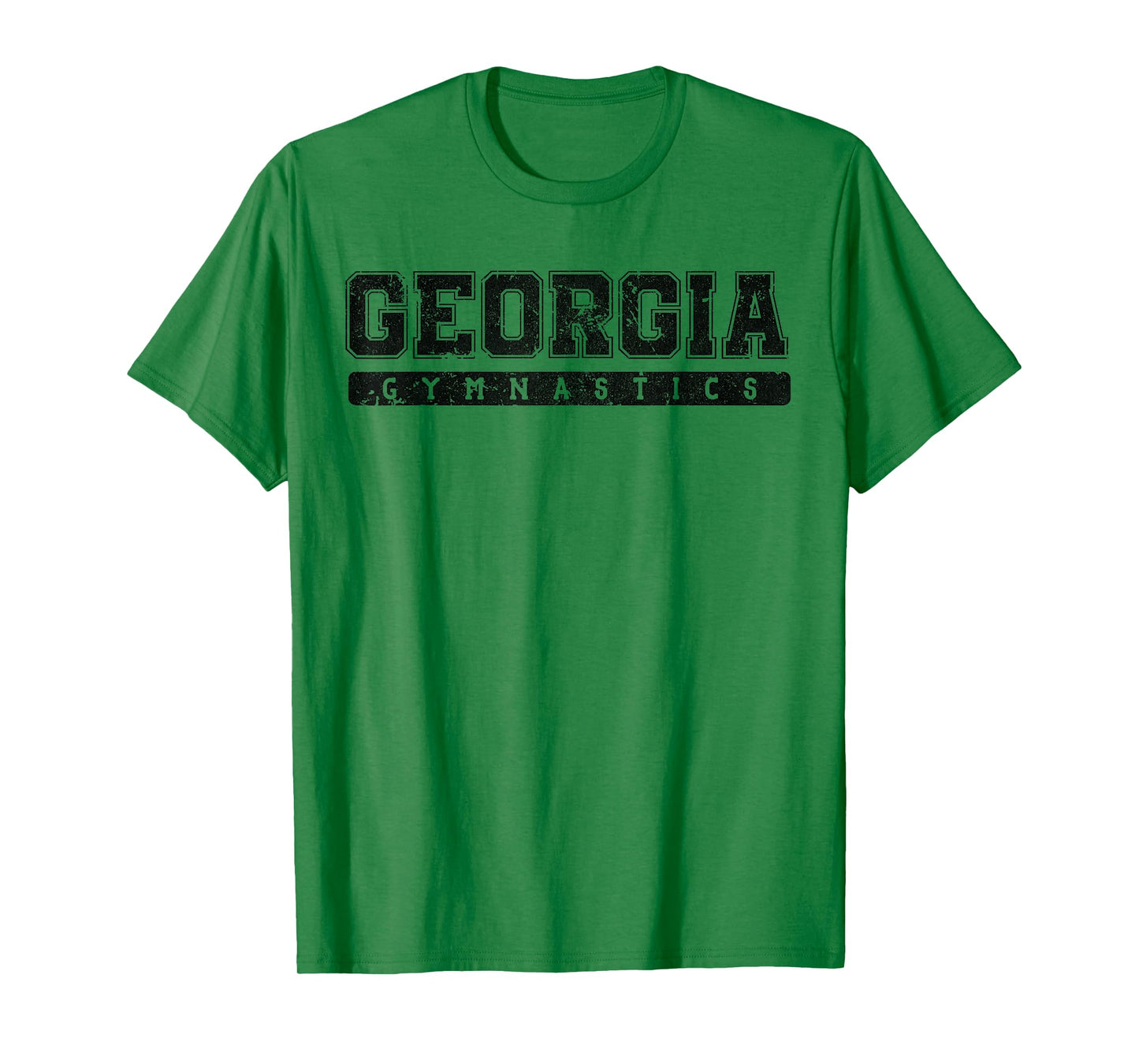 Georgia Gymnastics Black Vintage Text T-Shirt