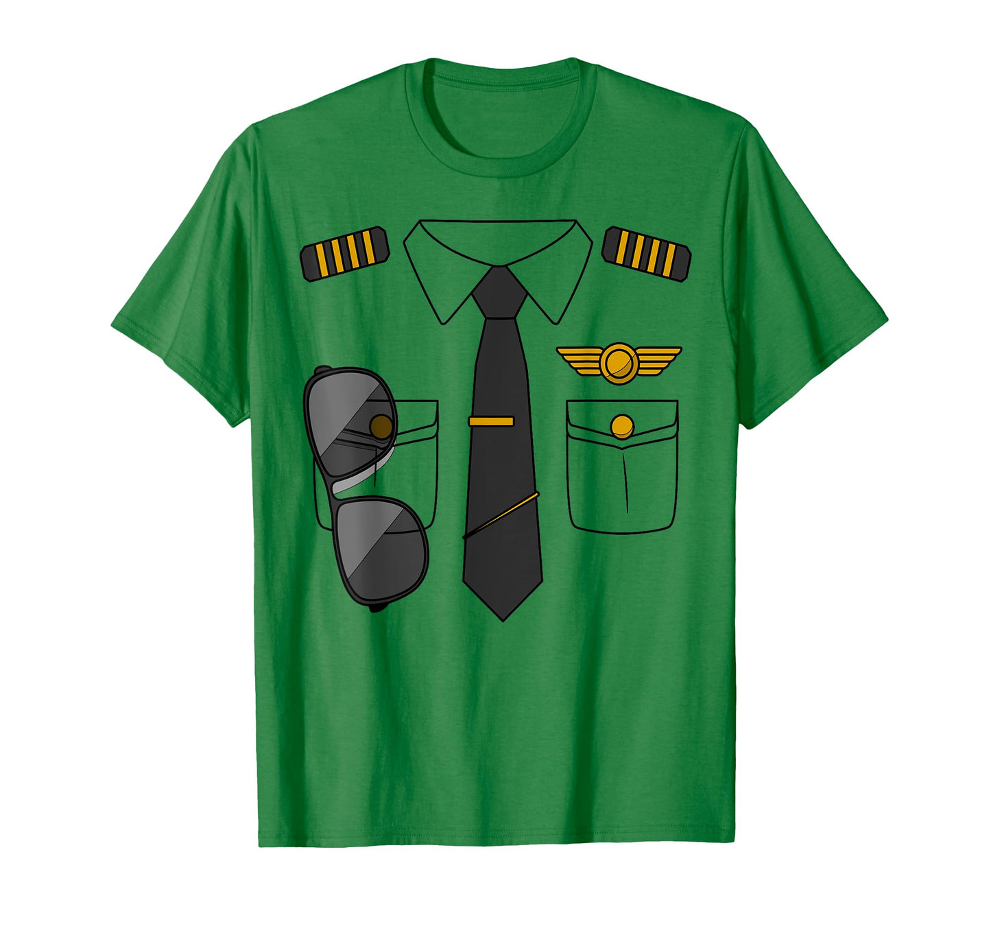 Airline Pilot Costume Kids Dress Up Airplane Halloween T-Shirt