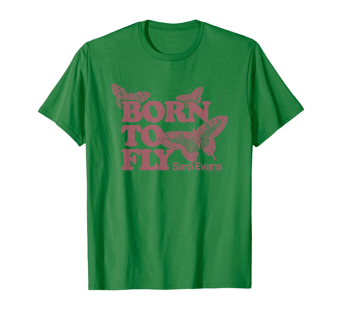 Sara Evans Born To Fly Butterflies Vintage Logo T-Shirt