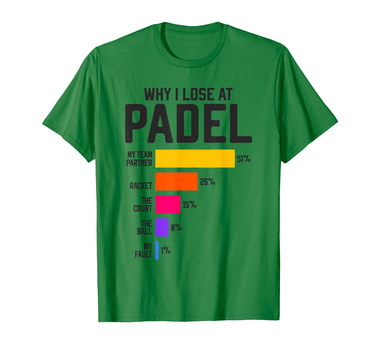 Why I Lose at Padel Tennis Funny Excuses for men and women T-Shirt
