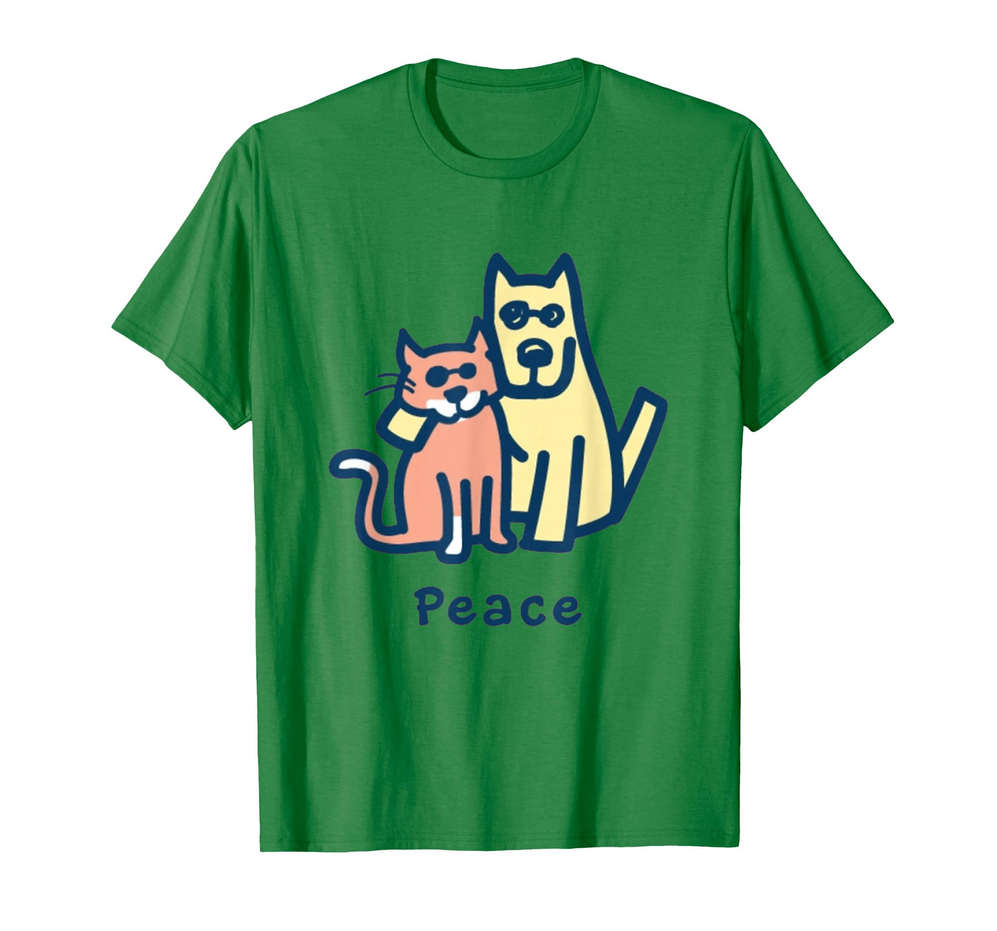 Cat Mom Dog Mom Peace Together I Love Pets Tshirt T-Shirt