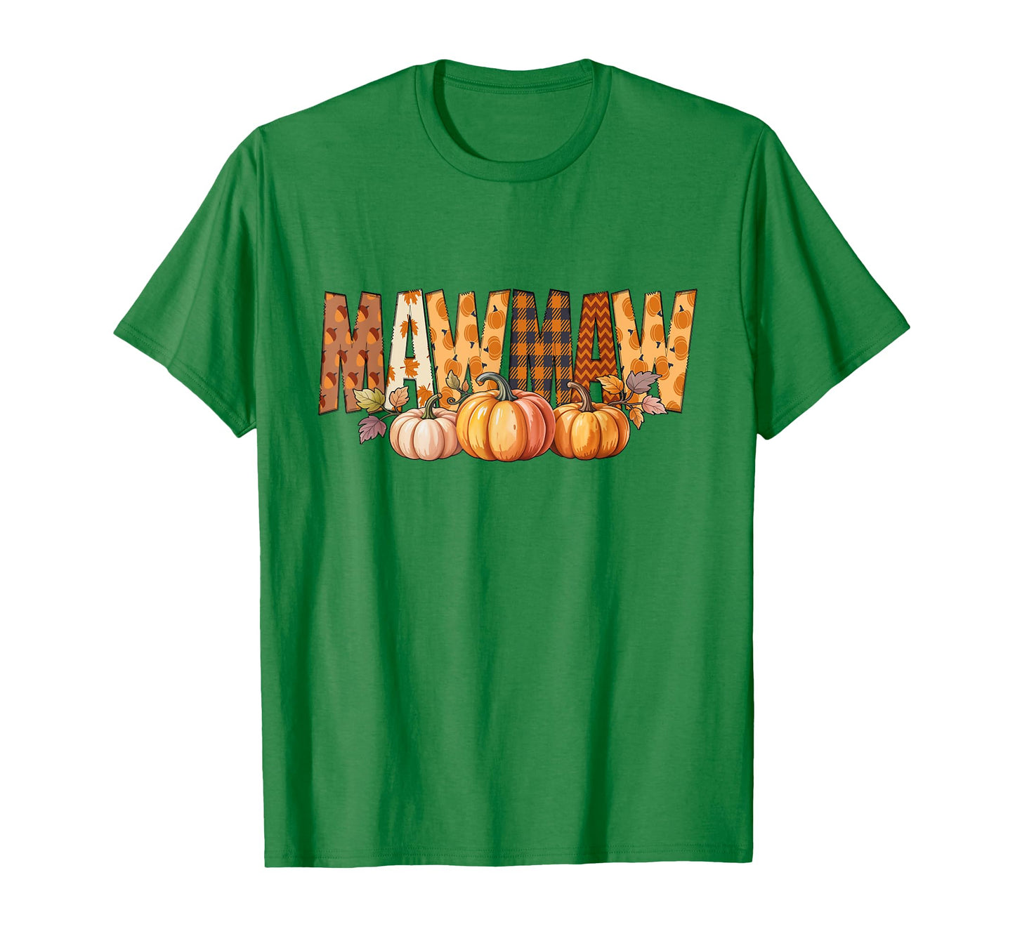 Mawmaw Pumpkin Fall Leaves Grandma Autumn Women T-Shirt