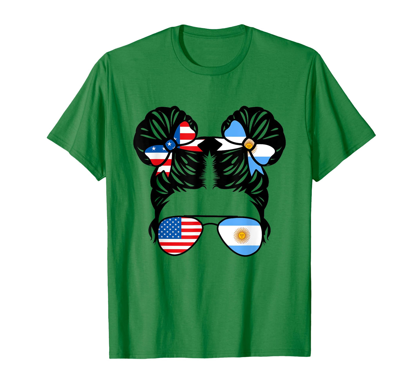 Half American Argentinian Girl USA Argentina Flag Patriot T-Shirt