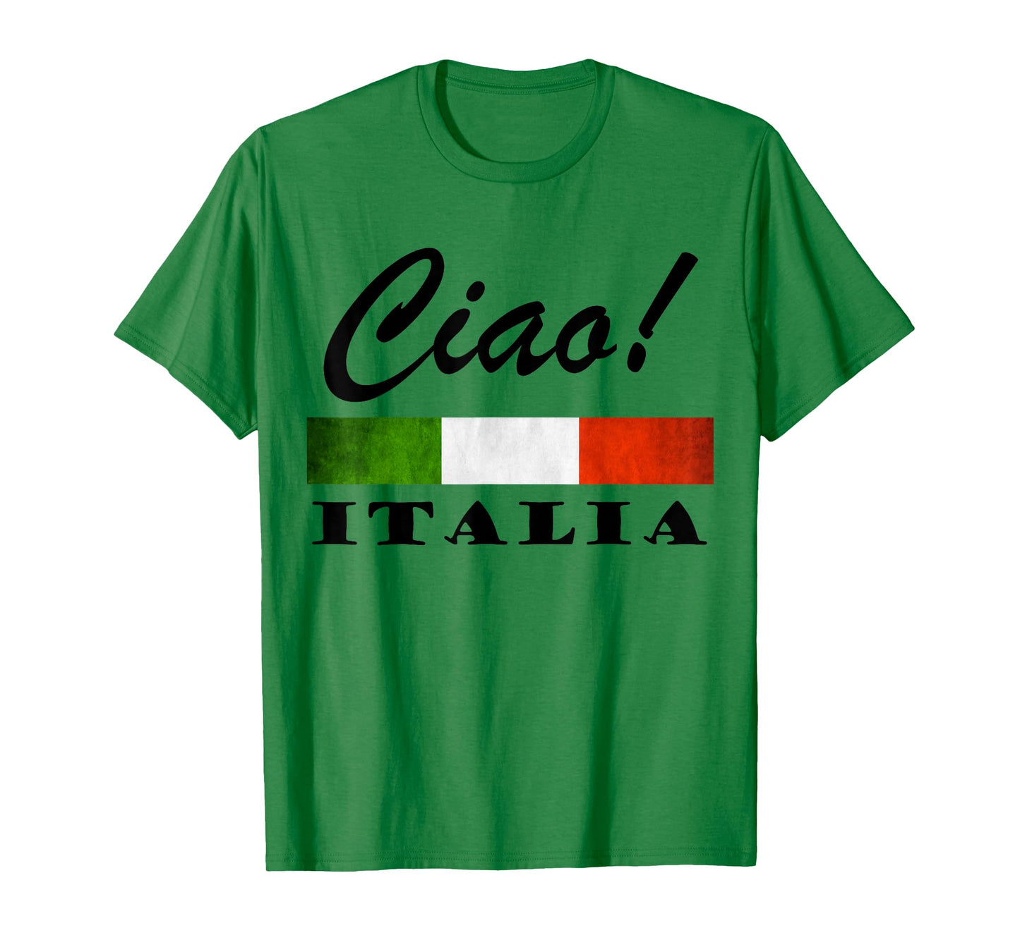 Ciao Italia Tricolore Green White and Red Italian Flag Italy T-Shirt