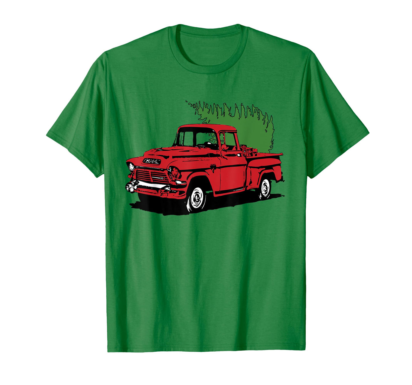 Vintage Christmas Old Red Pickup Truck Tree Holiday Gift T-Shirt