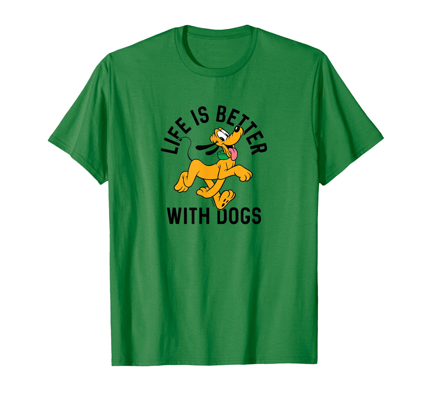 Pluto Life is Better with Dogs T-Shirt Small
