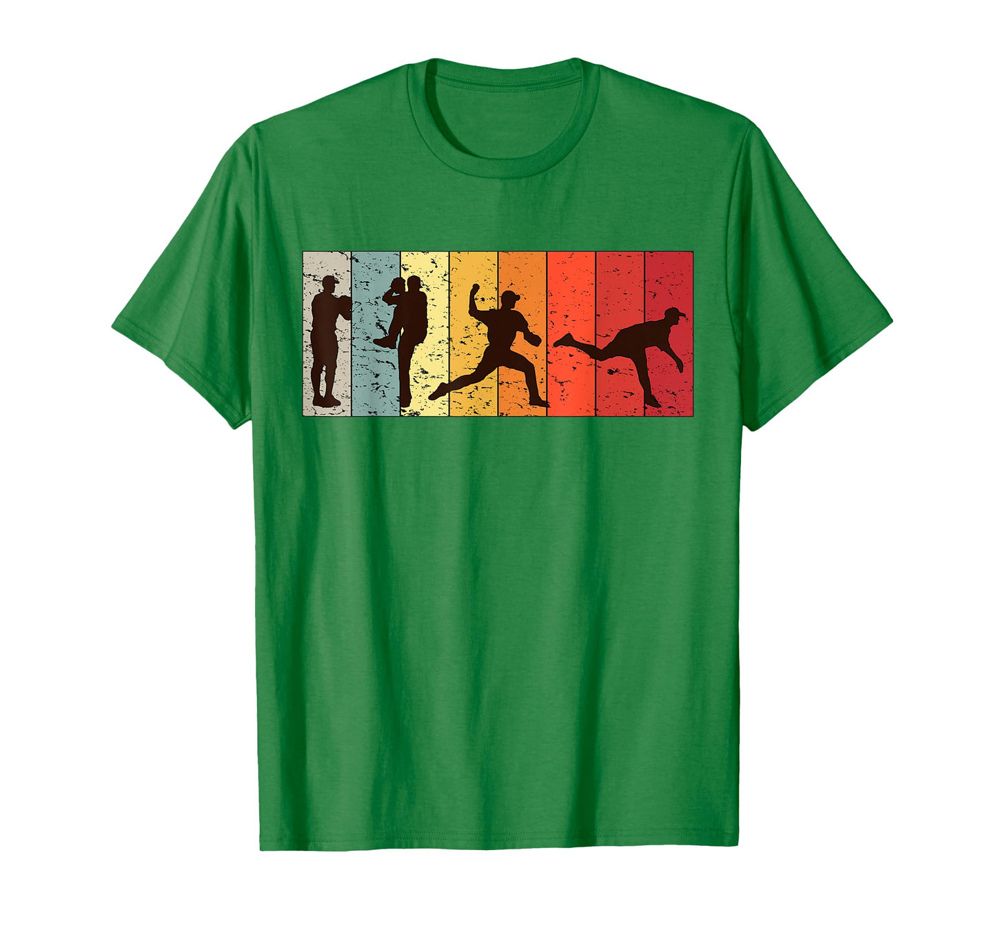 Retro Baseball Pitcher Men Vintage Pitching T-Shirt