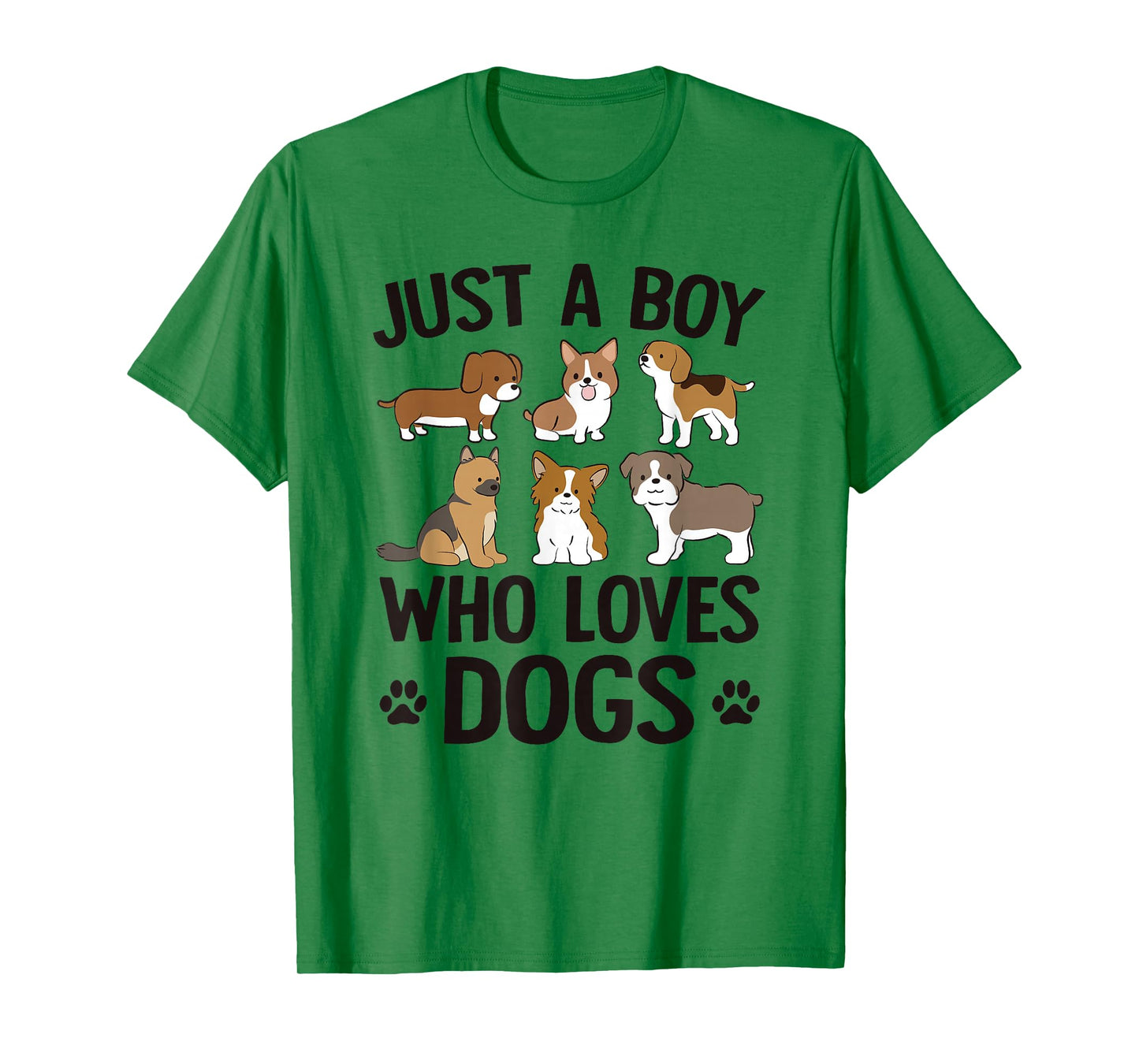 Just A Boy Who Loves Dogs Boys Toddler Puppy Dog Lover T-Shirt