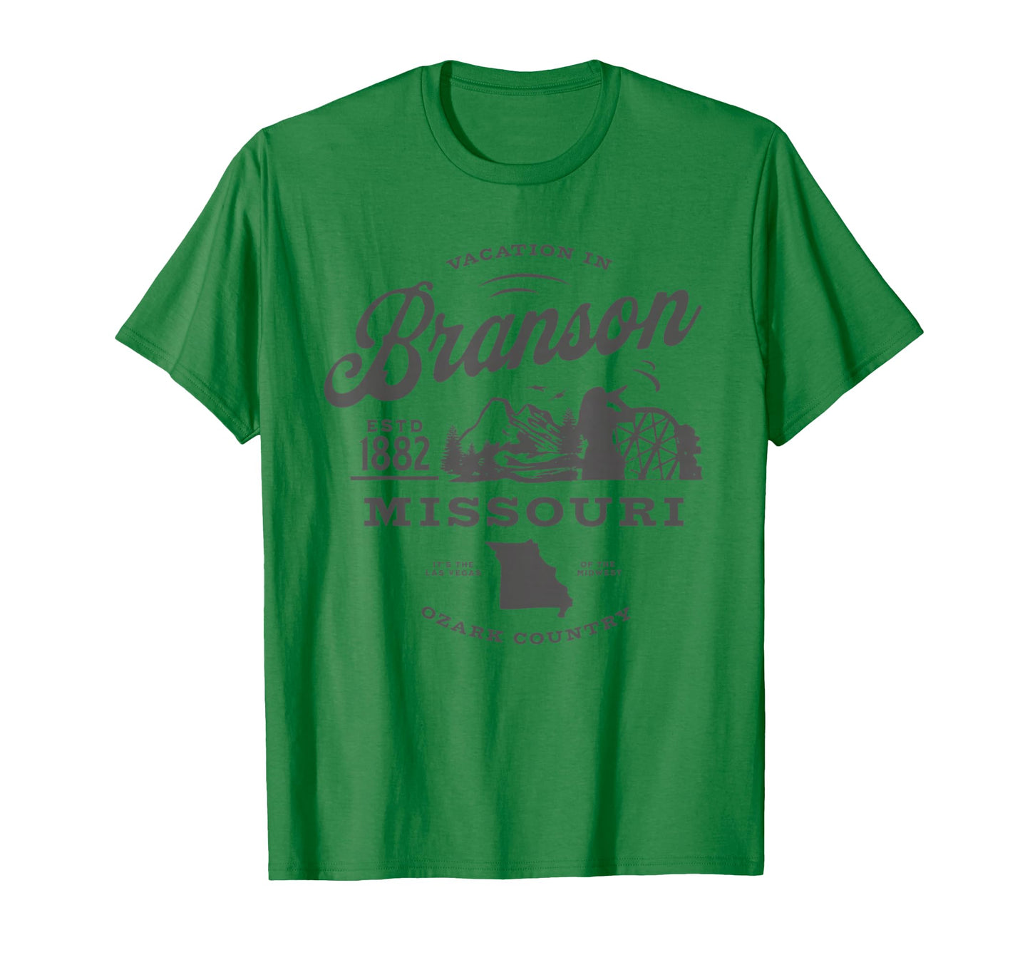 Vacation in Branson, Missouri Estd 1882 Vegas of the Midwest T-Shirt