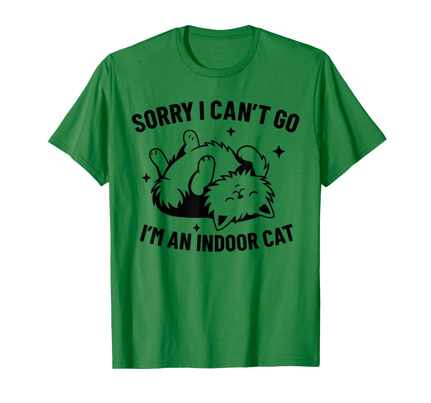 Funny Cat Meme, Introvert Sorry I Can’t Go I’m an Indoor Cat T-Shirt