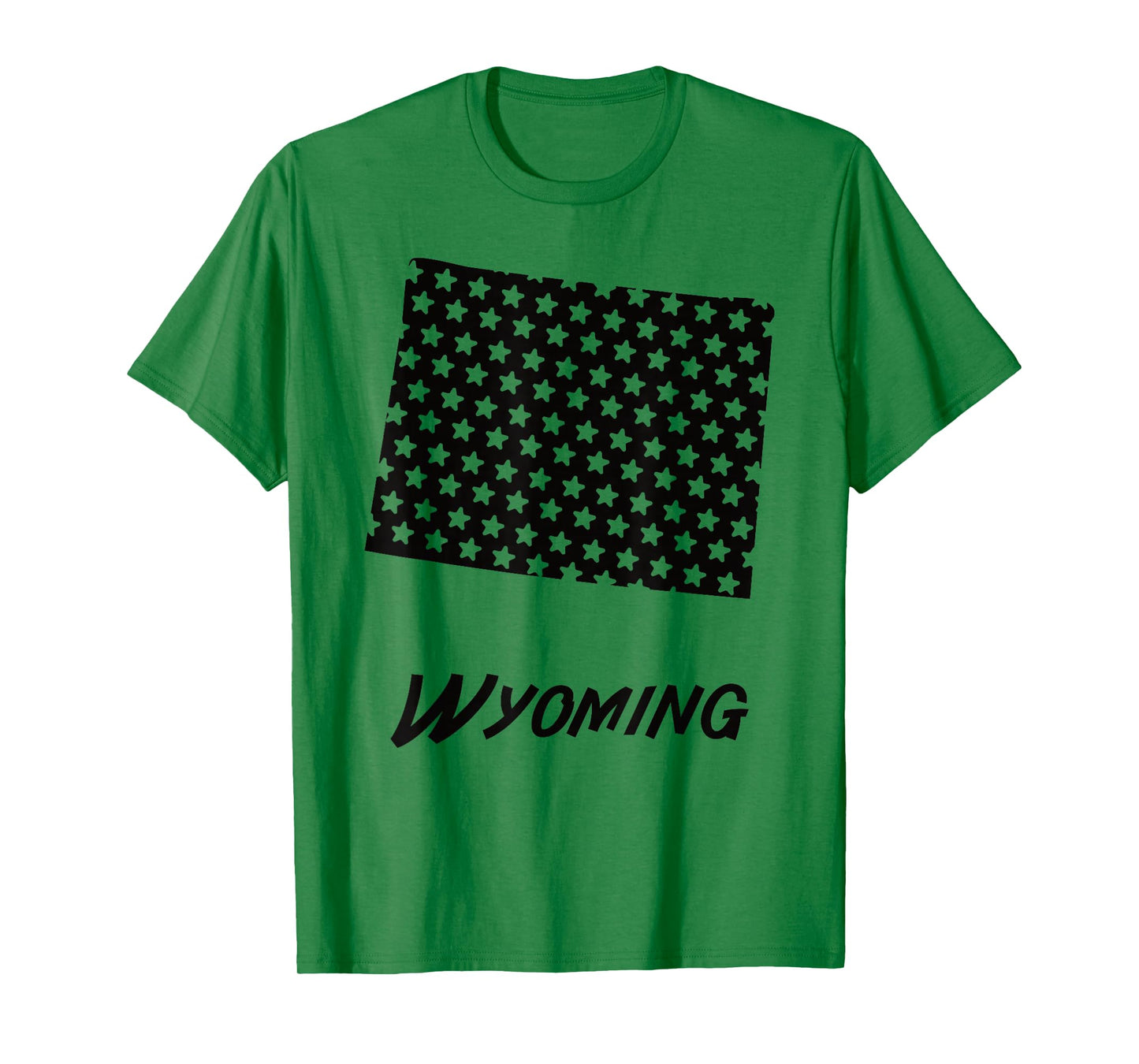 Wyoming USA State Outline Stars Vintage Retro Design T-Shirt