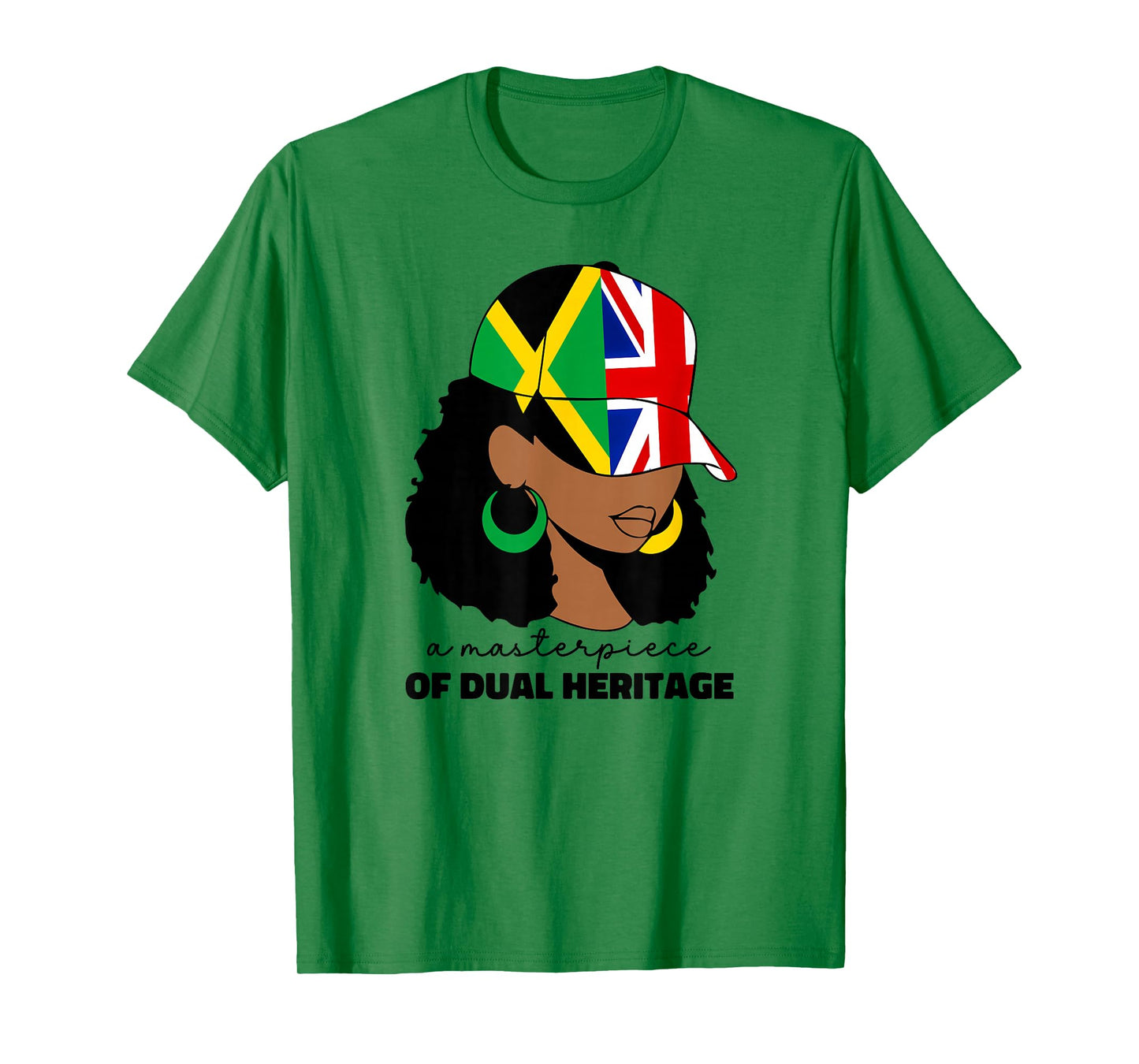 Half Britain And Jamaican British UK Jamaica Flag Girl Women T-Shirt