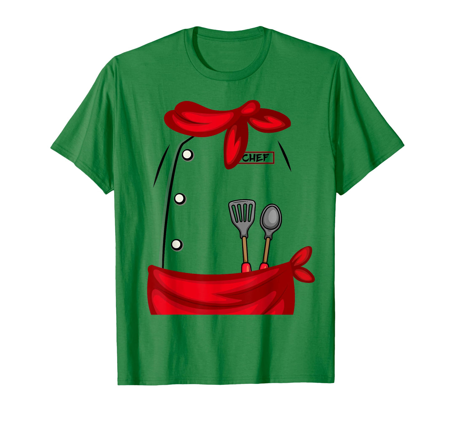 Funny Chef Uniform Cosplay DIY Costume Happy Halloween Day T-Shirt