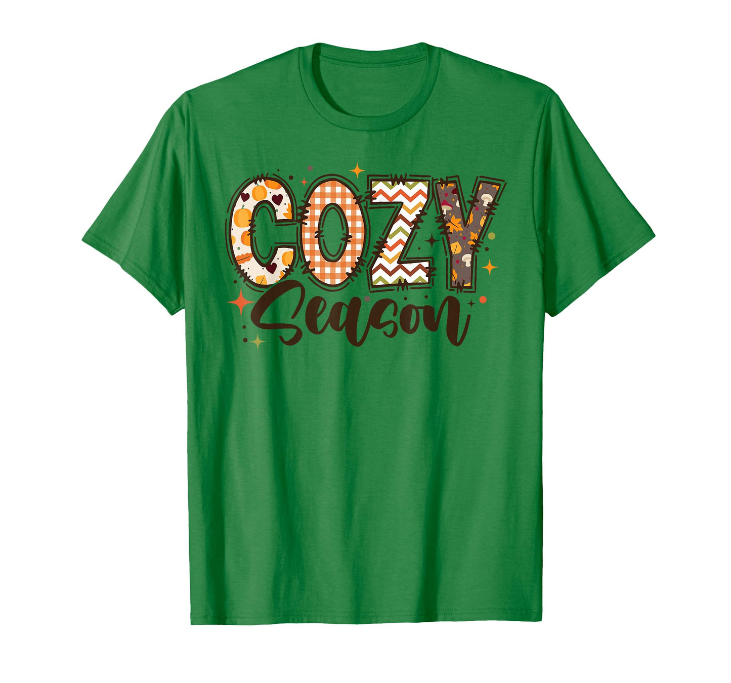 Cozy Season Pumpkin Autumn Fall Y'all Leaves Thanksgiving T-Shirt