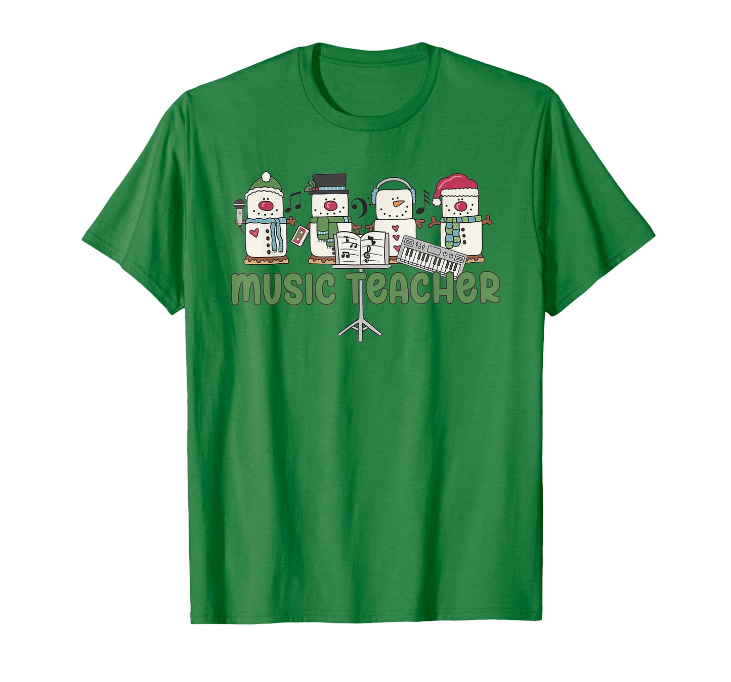 Music Teacher Christmas Holiday Wnter Music Instructor T-Shirt