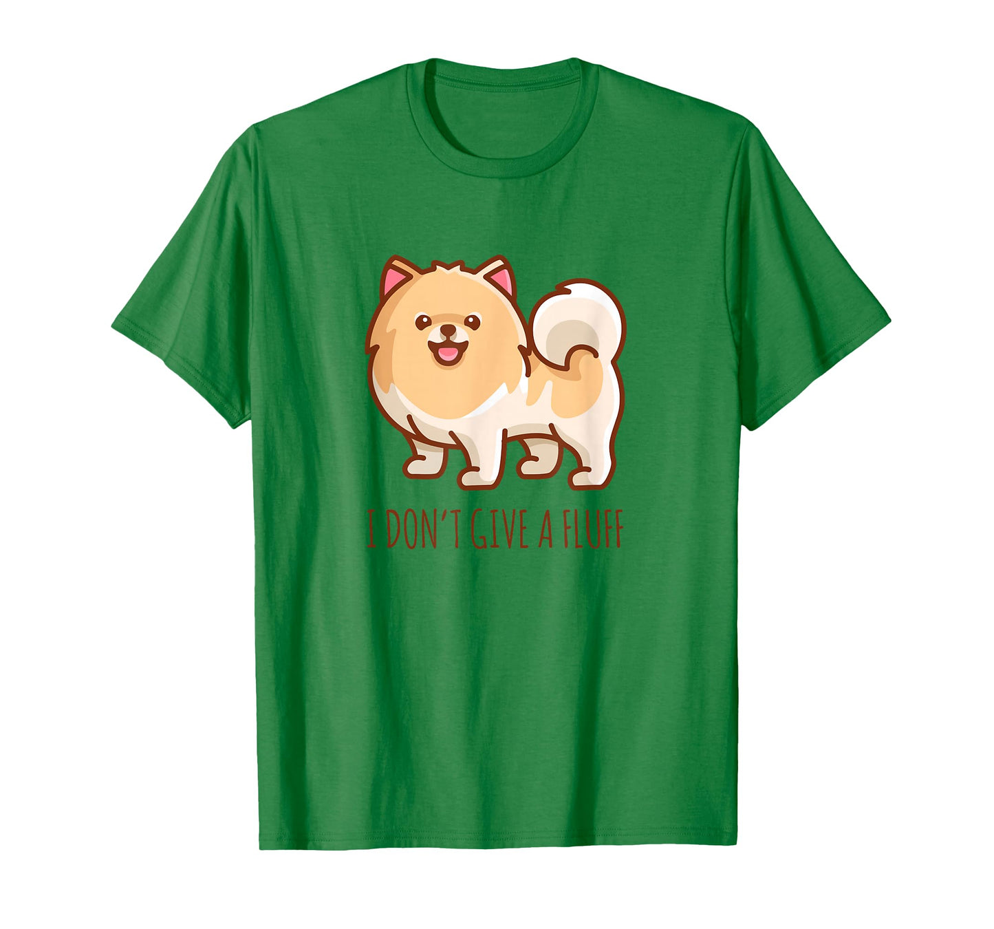 Cute Pomeranian Pom I Don't give a Fluff Funny T-Shirt