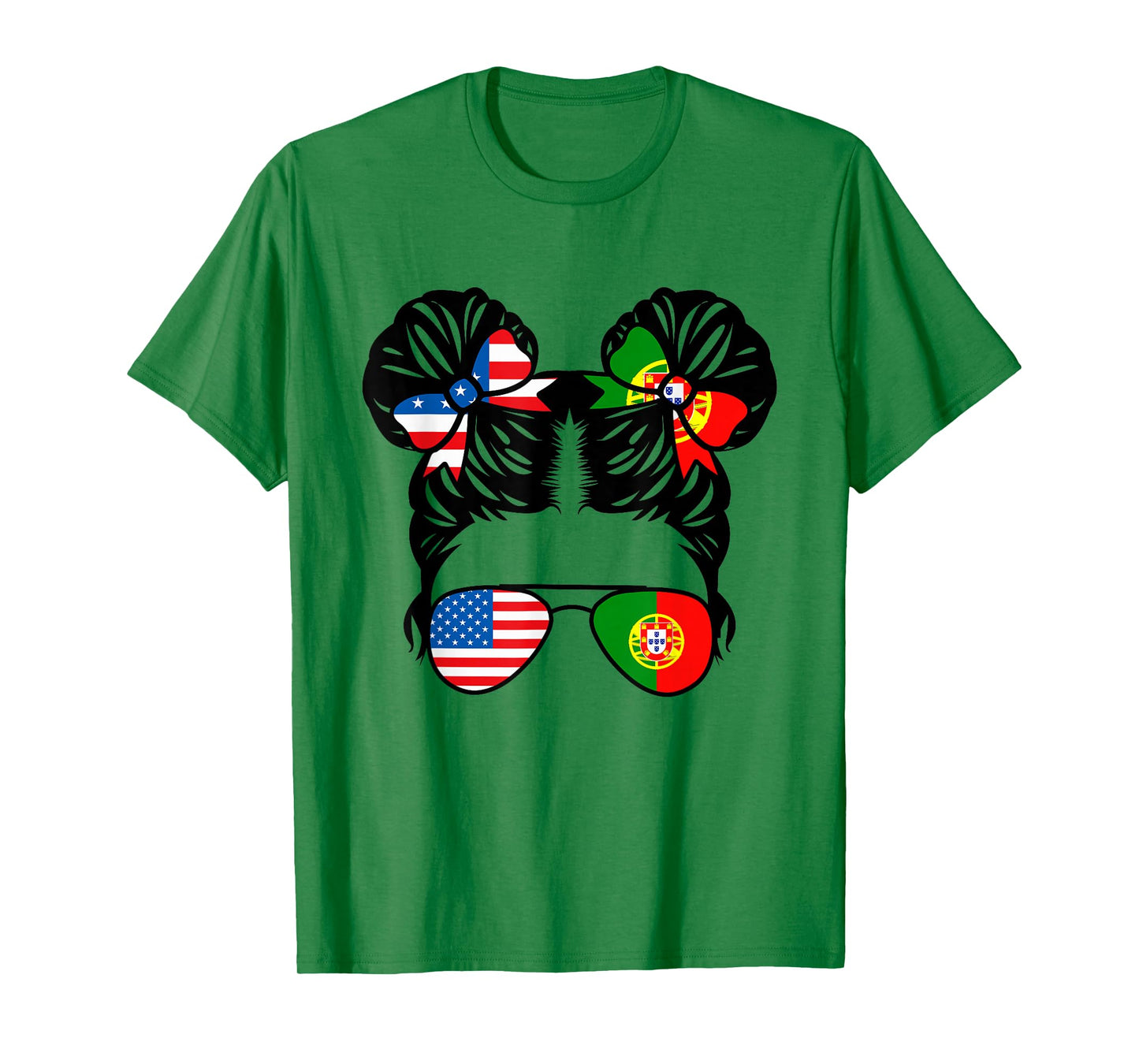 Half American Half Portuguese Girl USA Portugal Flag Patriot T-Shirt
