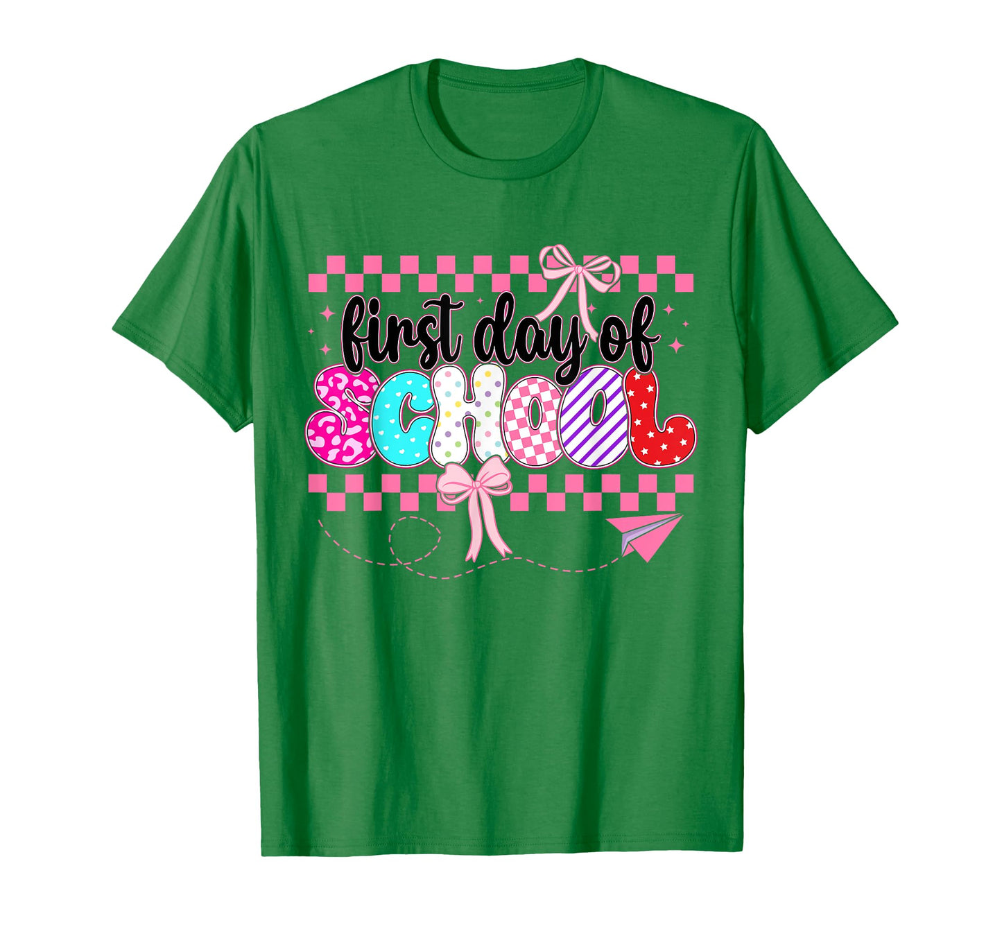 Happy First Day Of School Coquette Bow Back To School Preppy T-Shirt
