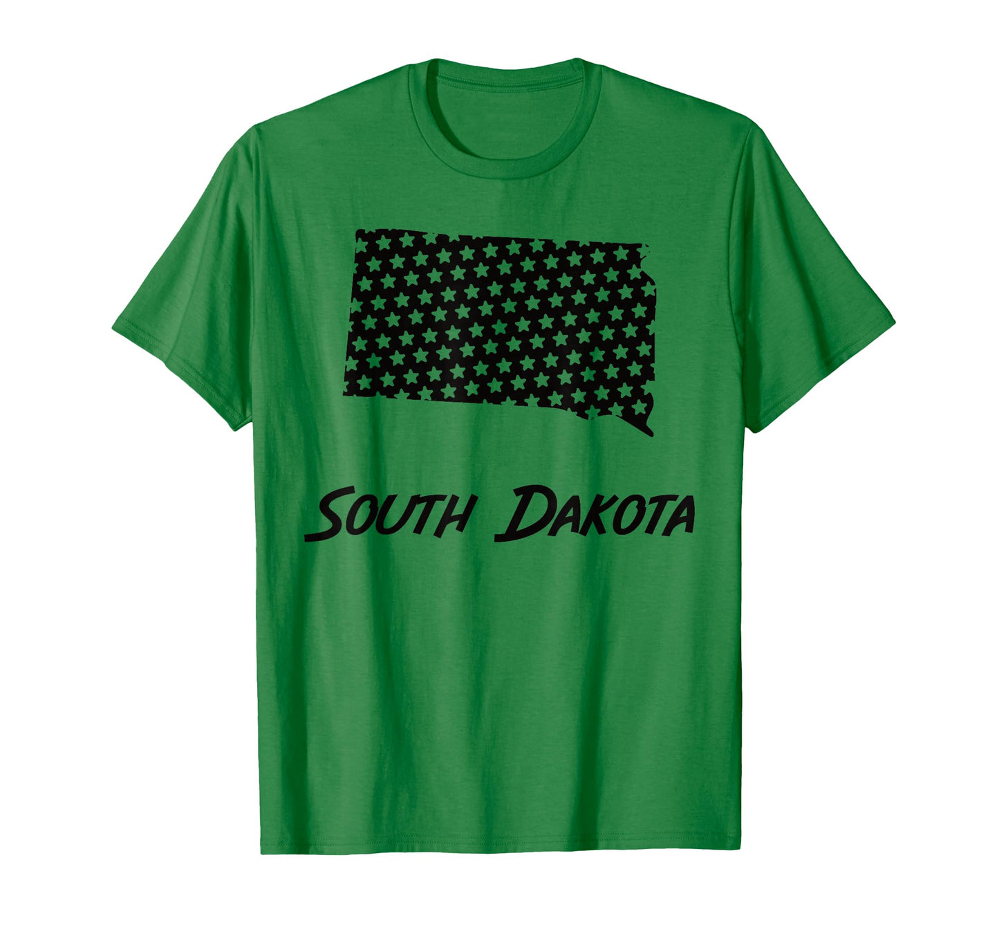 South Dakota USA State Outline Stars Vintage Retro Design T-Shirt