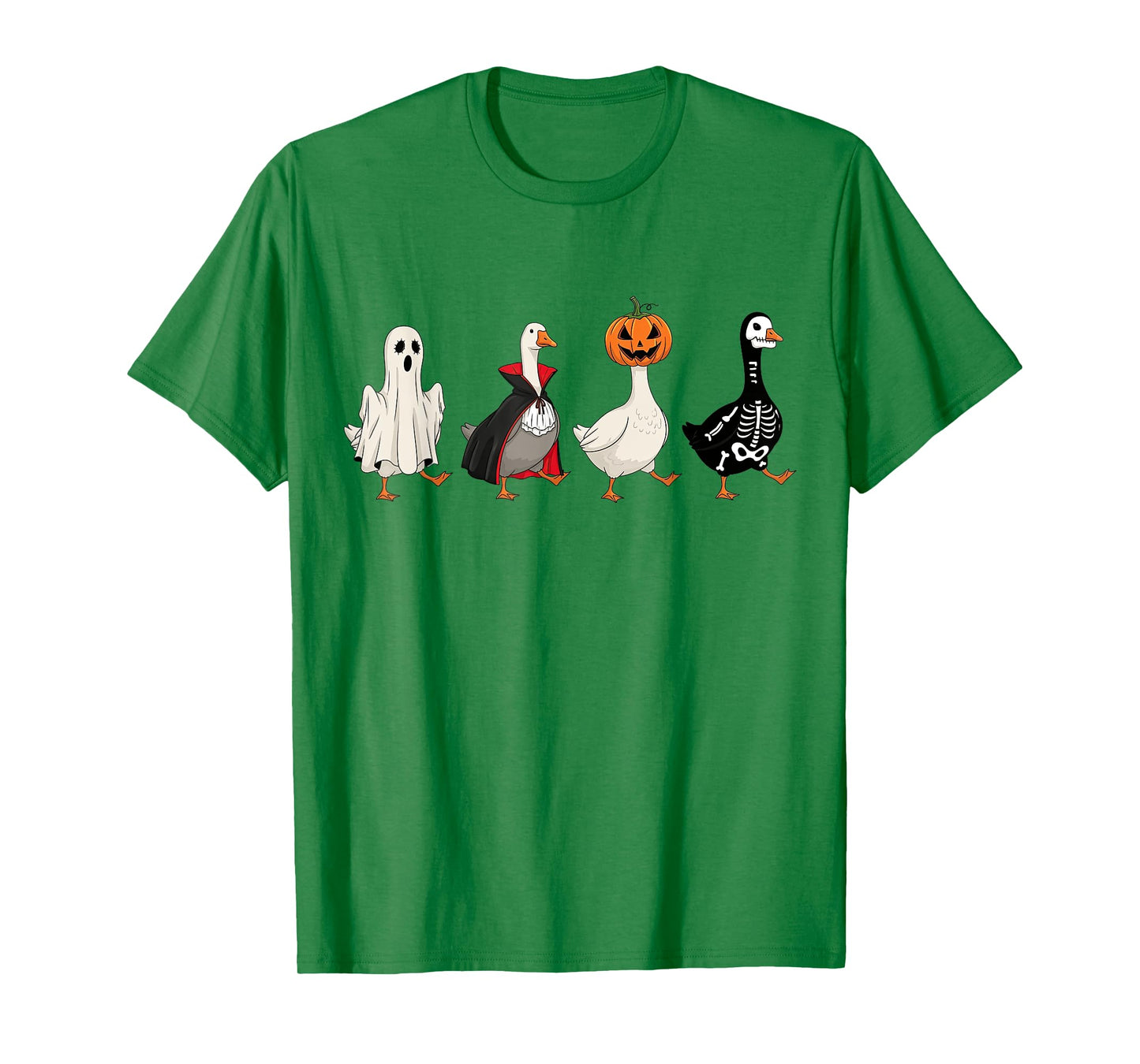 Spooky Halloween Silly-Goose Pumpkin Ghost Treat or Trick T-Shirt