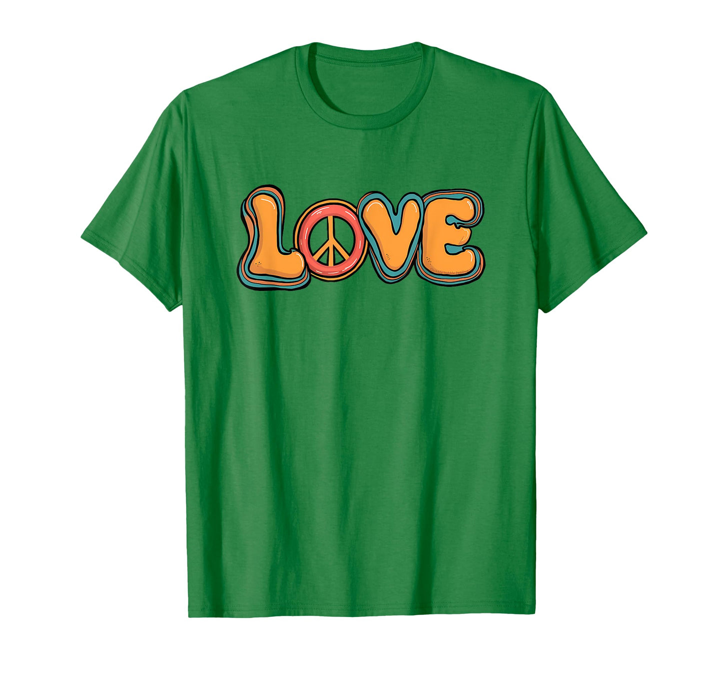 Cute LOVE Retro Hippie Theme 60's 70's Peace Sign LOVE T-Shirt