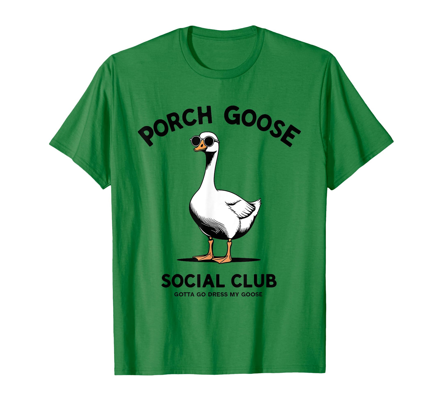 Porch Goose Social Club Funny Lawn Ornament T-Shirt