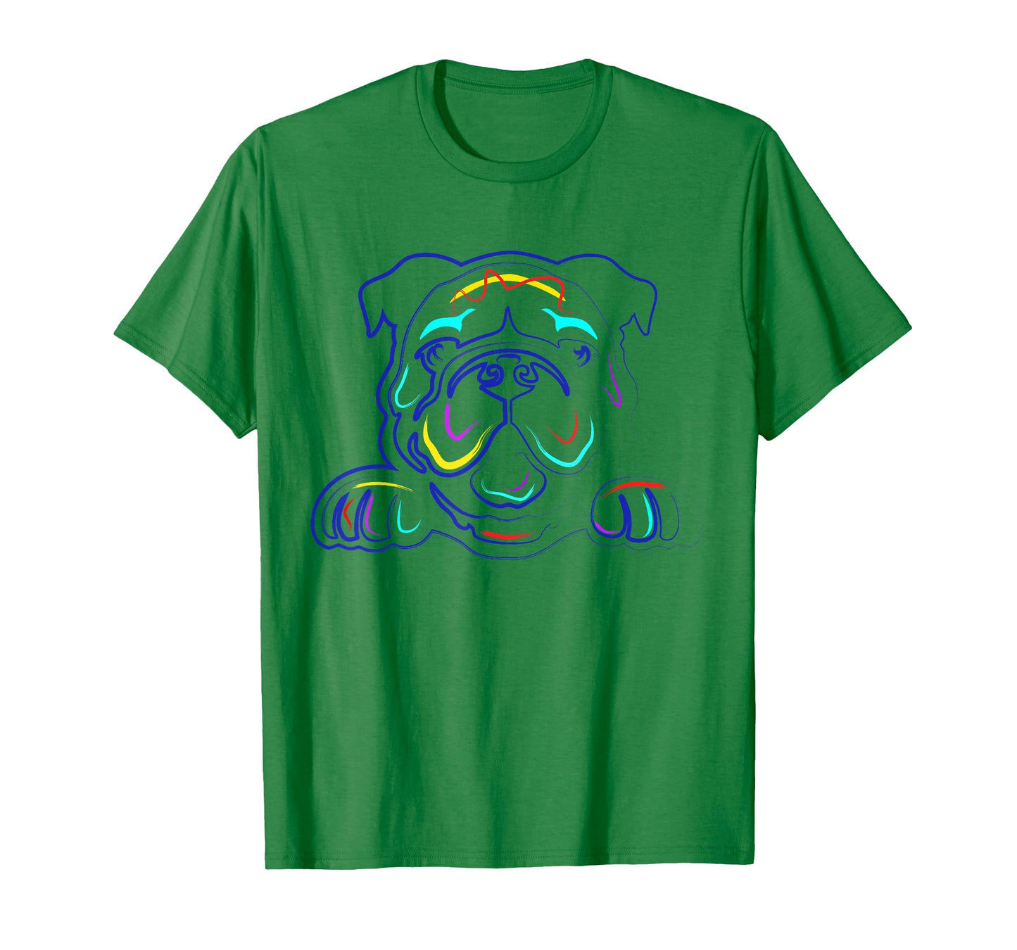 English Bulldog Lovers Shirts | Line Drawing Artsy Bulldog T-Shirt