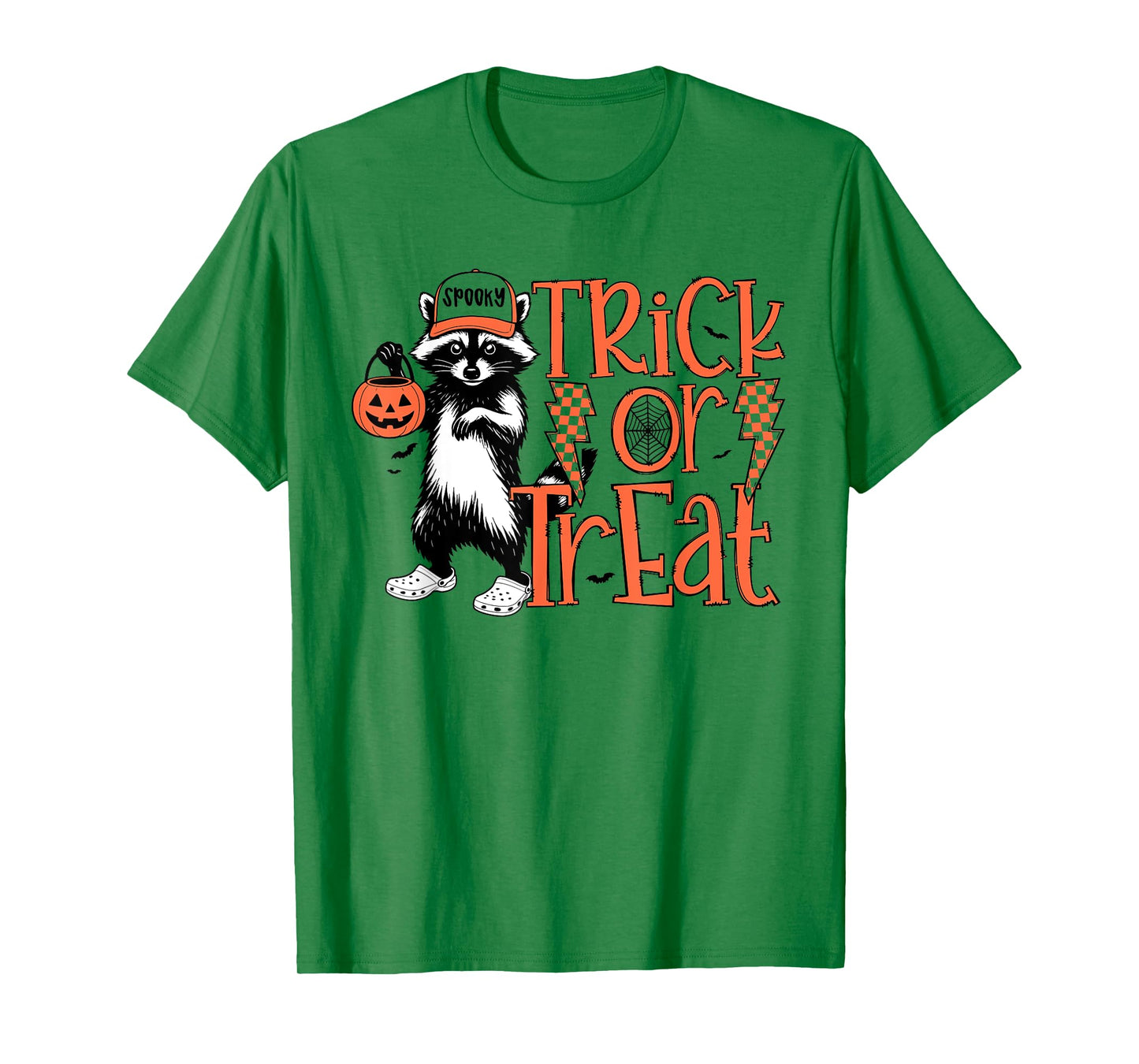Funny Raccoon Trick Or Treat Spooky Ghost Halloween Costume T-Shirt