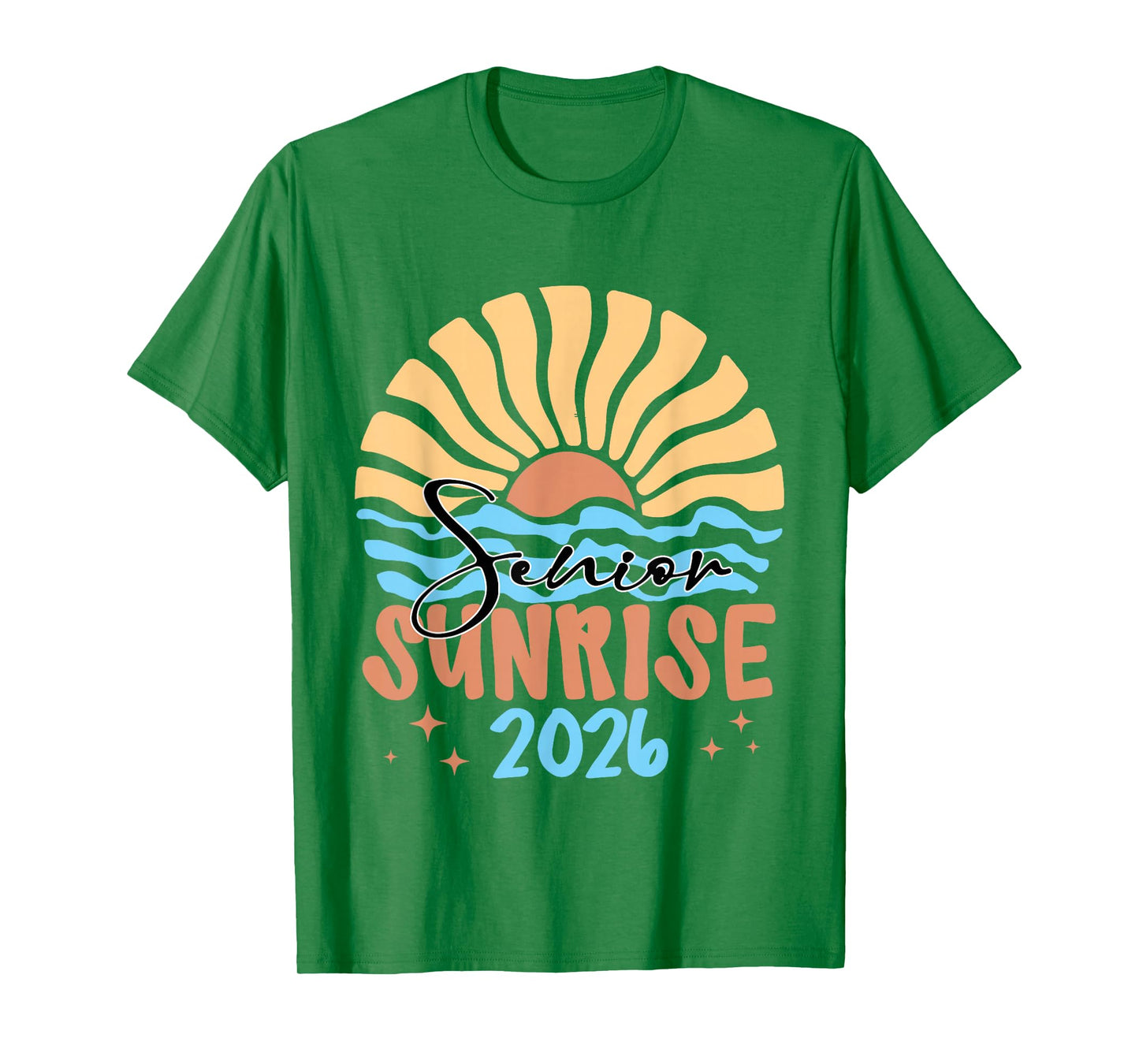Retro Senior Sunrise Class of 2026 High School Graduation T-Shirt