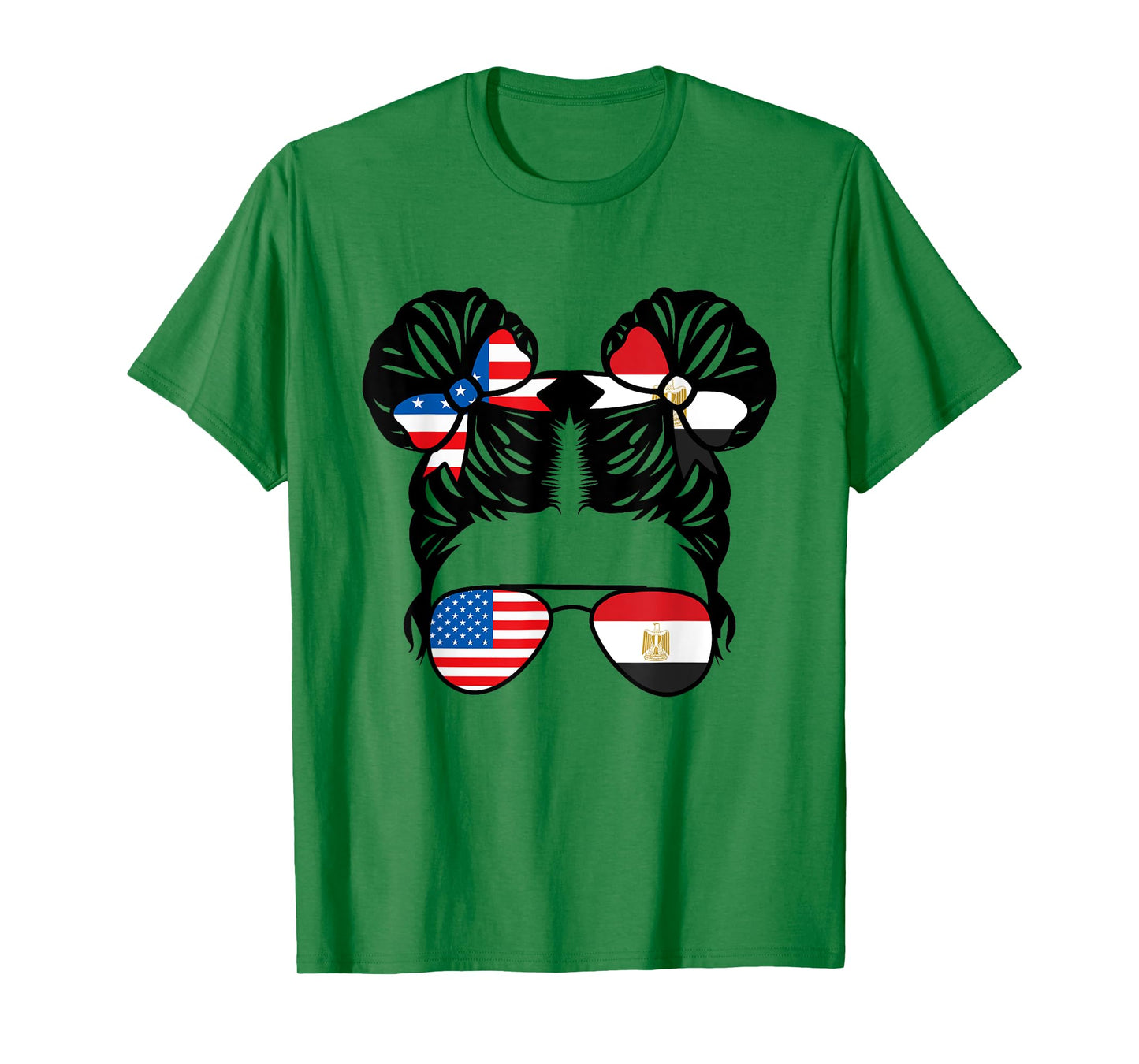Half American Half Egyptian Girl USA Egypt Flag Patriot T-Shirt