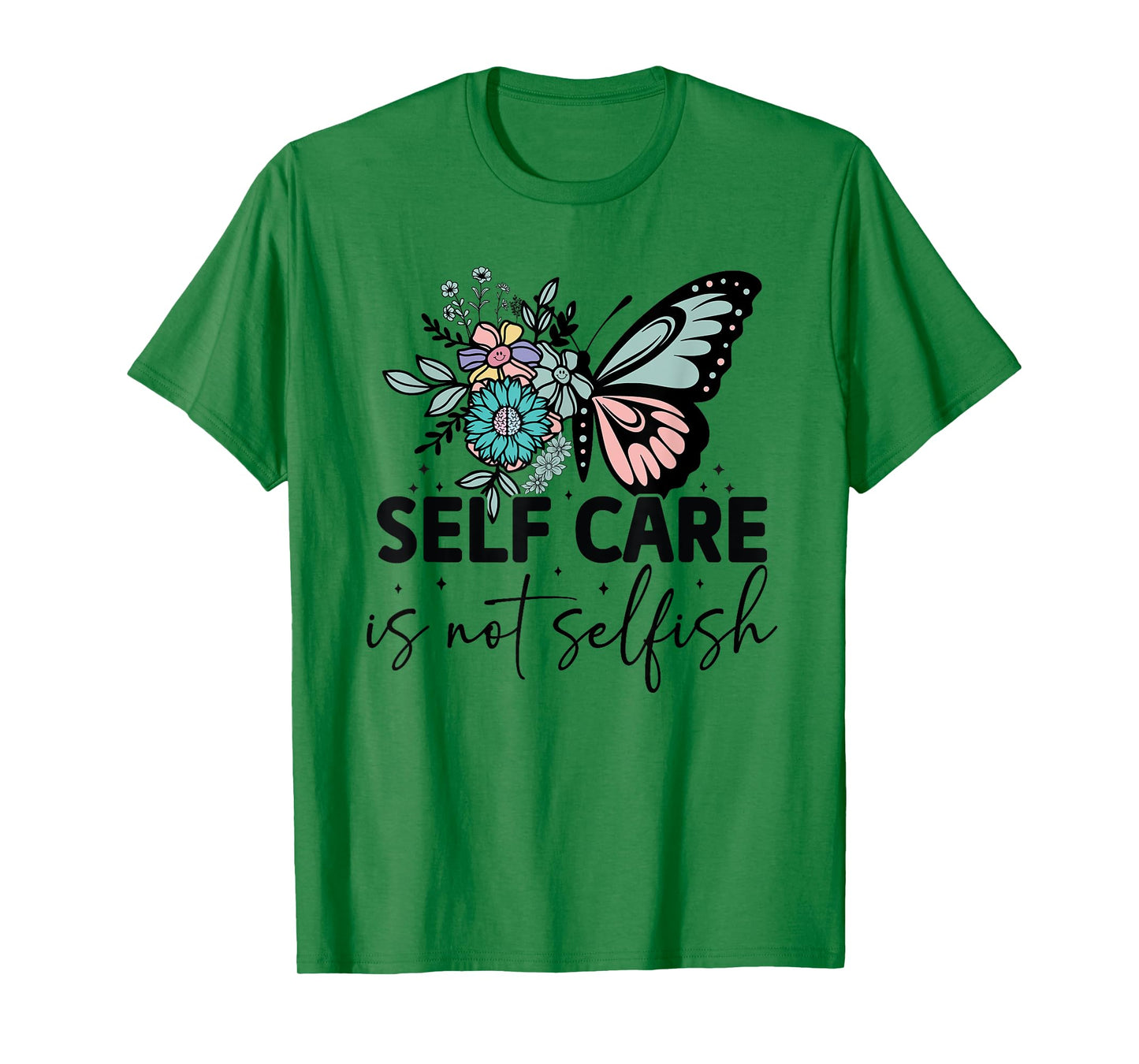 Groovy Self-Care Is Not Selfish Vintage Hippie T-Shirt