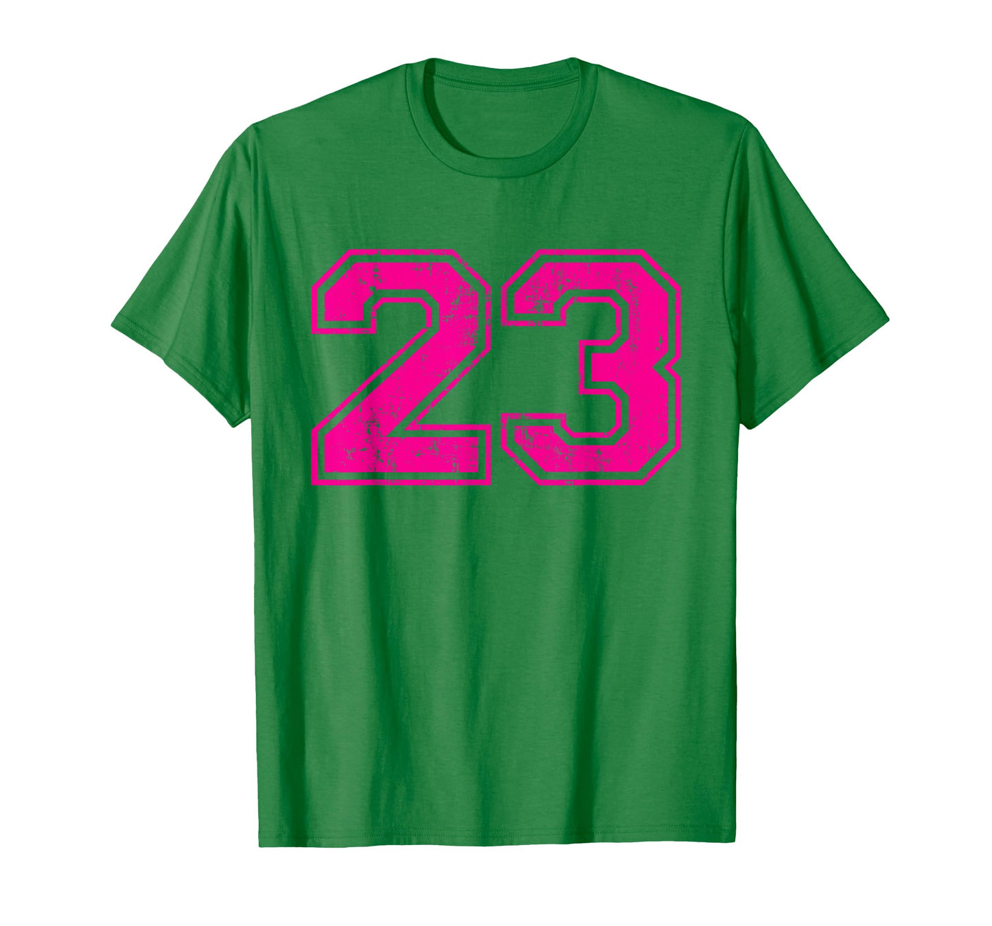 Number 23 Varsity Distressed Vintage Sport Team Player's T-Shirt
