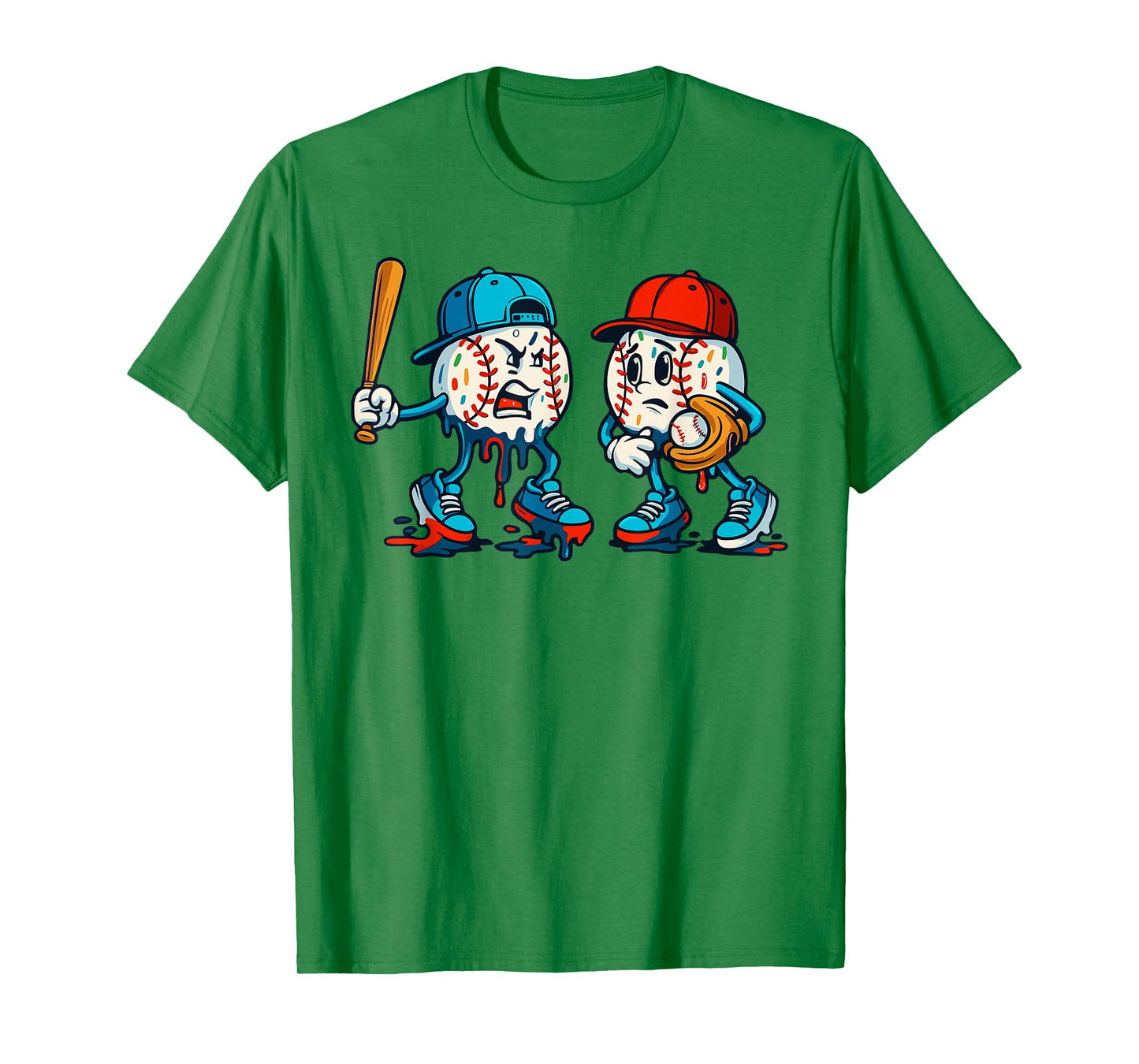 Ice Cream Drip Baseball Spots Baseball Drip T-Shirt